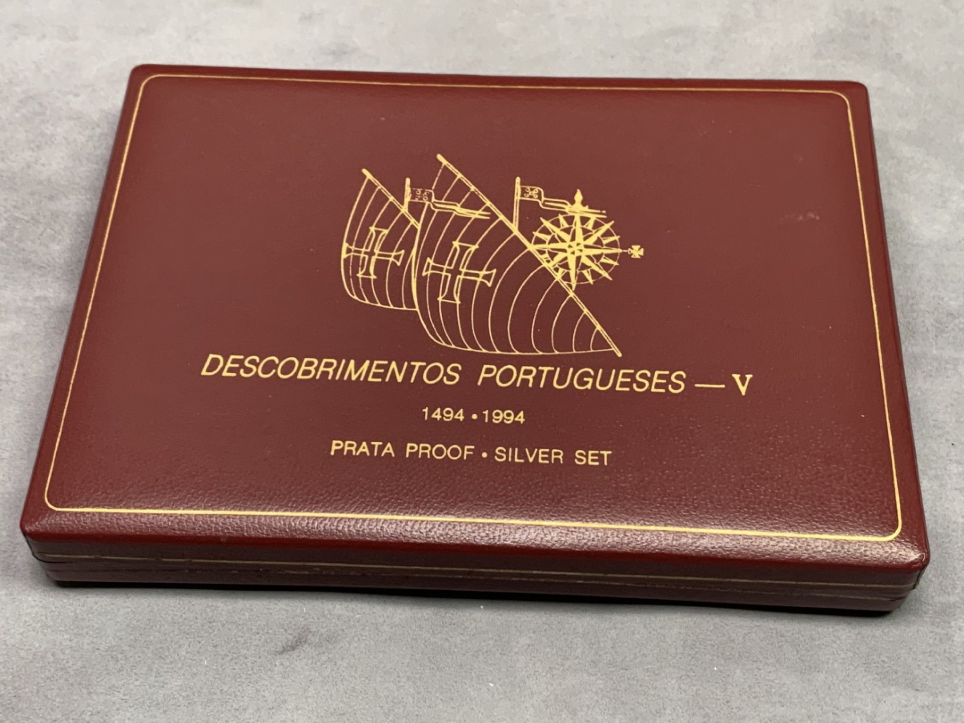《竞宝斋》第151场-周日，周一，周四 3场 (全场包邮) 原盒 葡萄牙1994年 大航海系列 200埃斯库多 精制大银币 24.5克 四枚一组