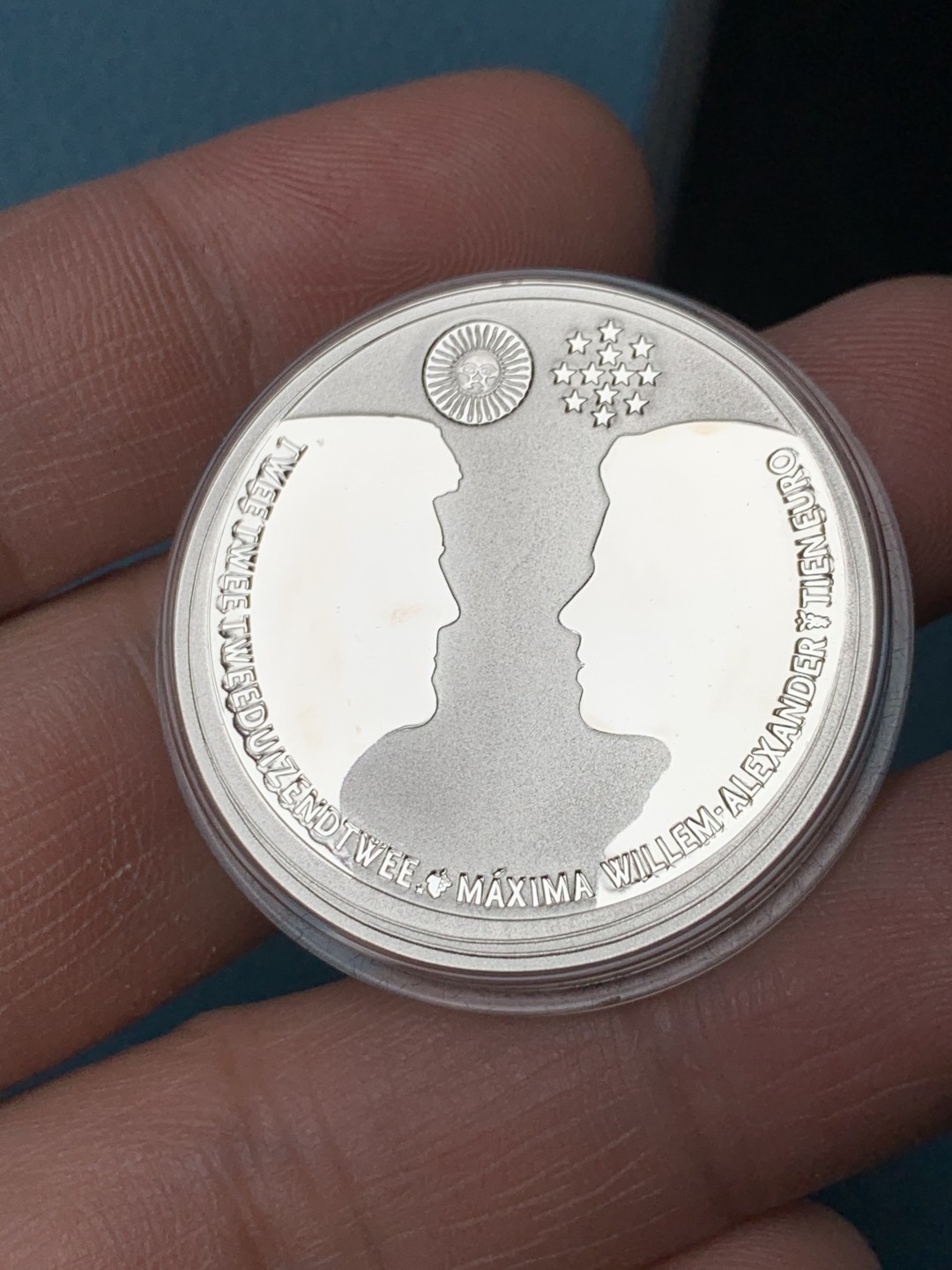 《竞宝斋》第151场-周日，周一，周四 3场 (全场包邮) 荷兰2002年 10欧元精制银币