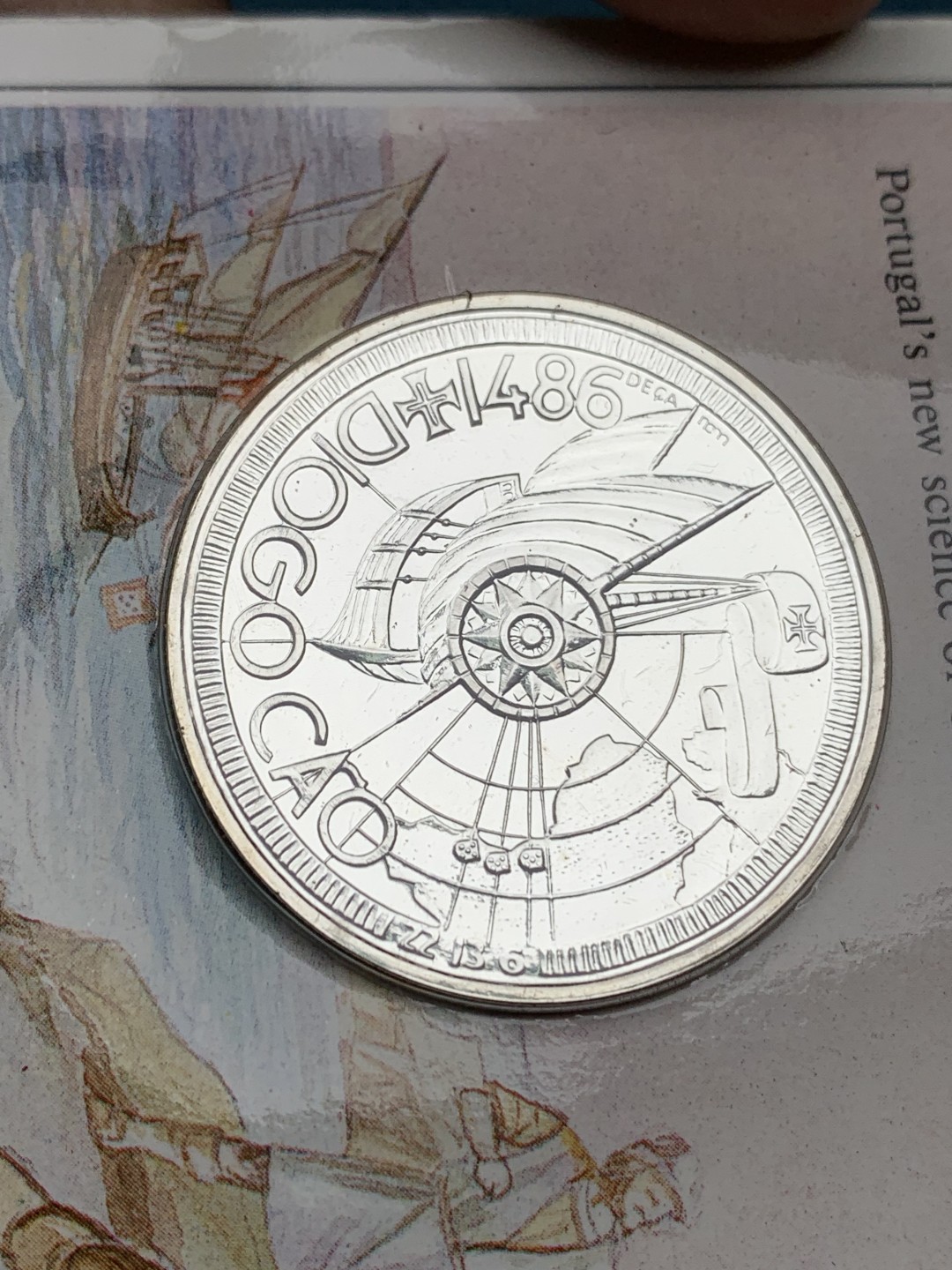 《竞宝斋》第151场-周日，周一，周四 3场 (全场包邮) 卡装 葡萄牙1987年 大航海系列 100埃斯库多银币 16.5克 92.5%银