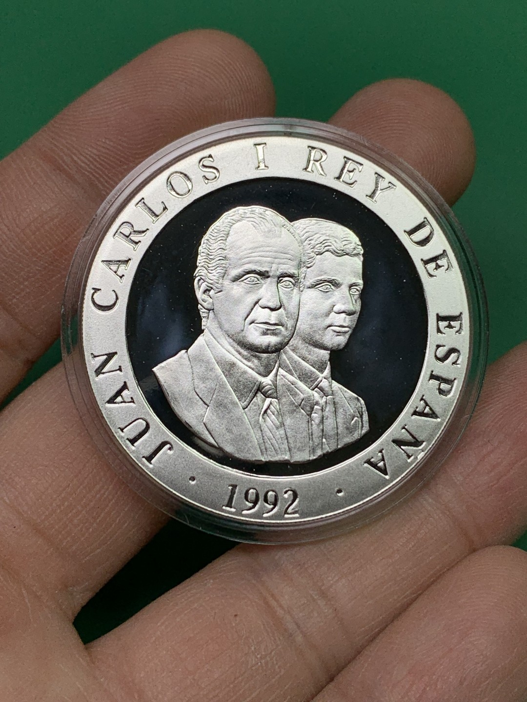 《竞宝斋》第151场-周日，周一，周四 3场 (全场包邮) 西班牙1992年 巴塞罗那奥运拔河 2000比塞塔精制大银币 红壳少见