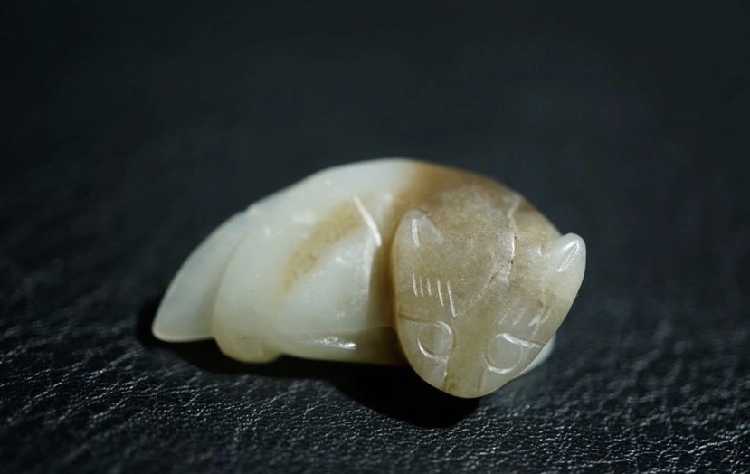 ｜冷门出品｜精选专拍·第贰拾捌场· 明清工老和田玉秋叶猫挂件