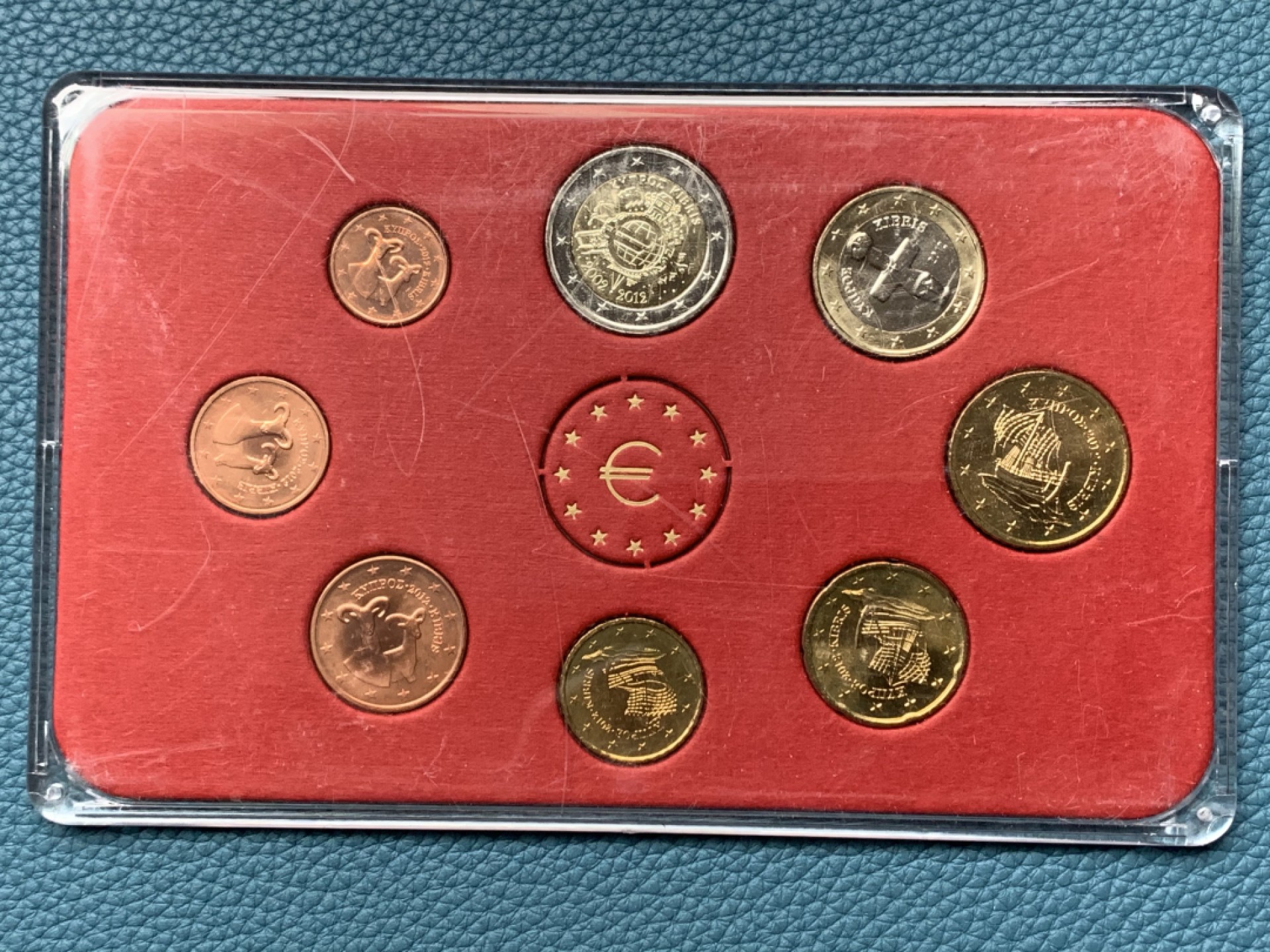 《竞宝斋》第151场-周日，周一，周四 3场 (全场包邮) 塞浦路斯 2015年 欧元八枚套 非常漂亮