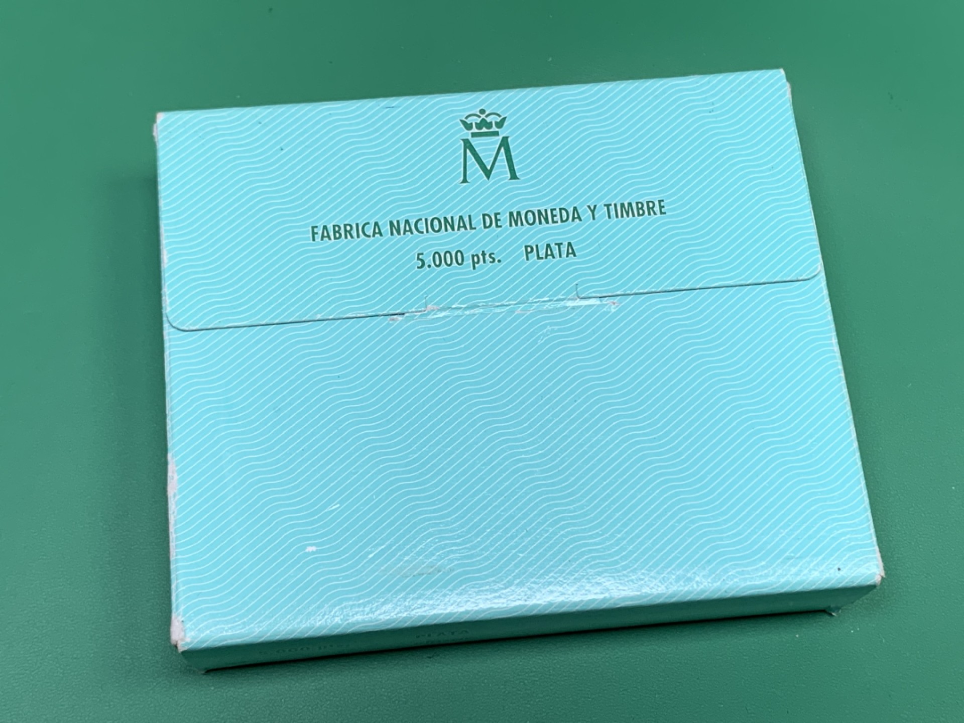 《竞宝斋》第151场-周日，周一，周四 3场 (全场包邮) 原盒 西班牙1994年 保护大自然系列 老鹰 5000比塞塔 精制大银币 54克 92.5%银 
