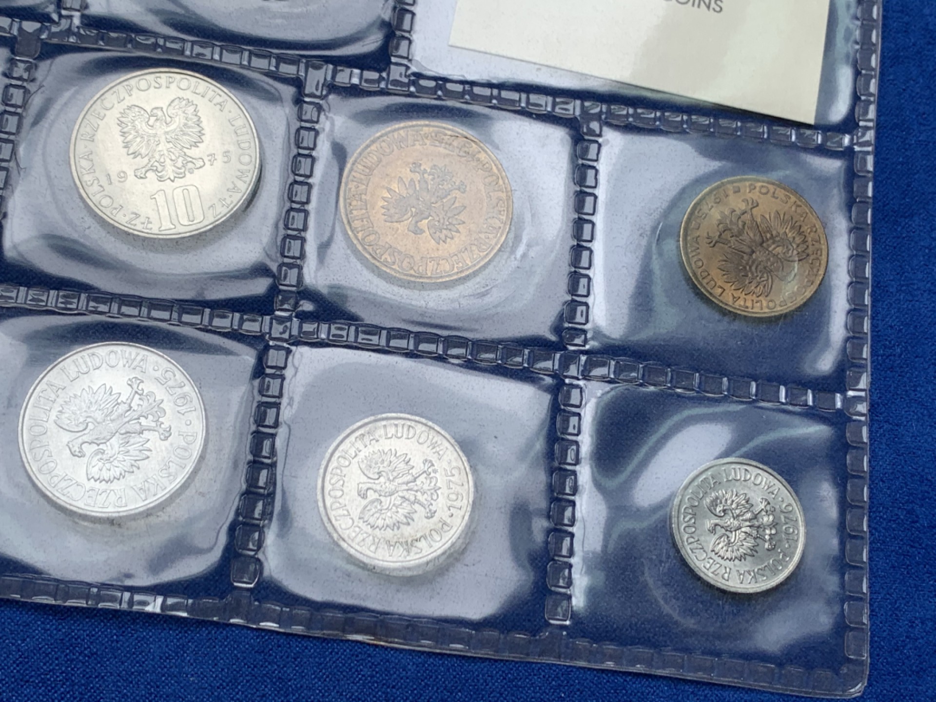 《竞宝斋》第151场-周日，周一，周四 3场 (全场包邮) 波兰七十年代密封10枚套币稀见，UNC-BU品质，含1975年4枚不同纪念币