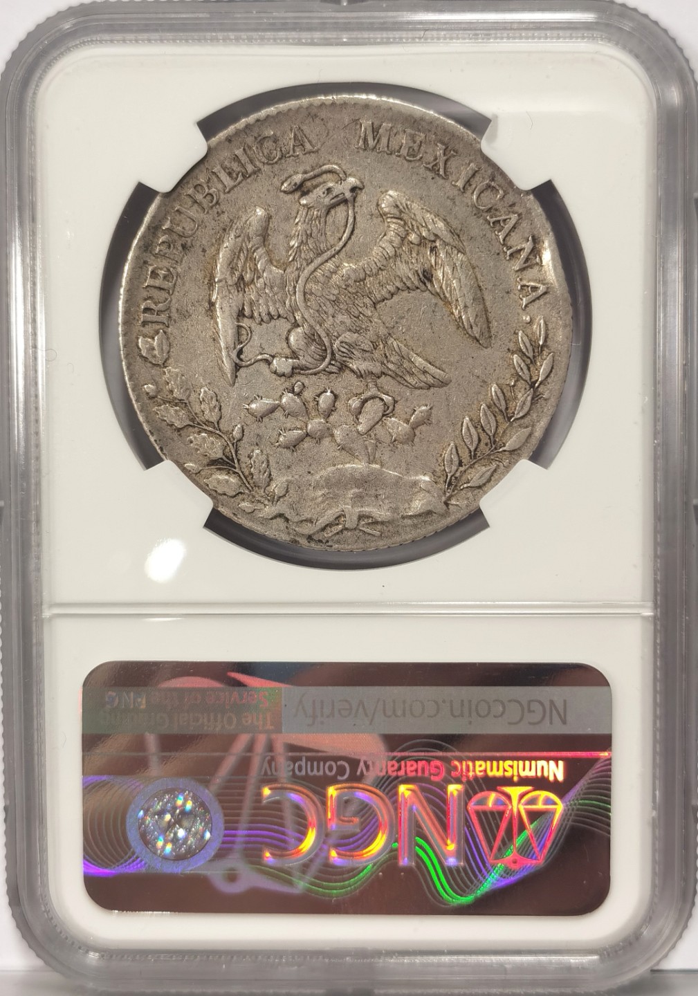 博洋堂世界钱币拍卖第022期（全场包邮） NGC AUD 1894年MO AM版墨西哥鹰洋8里亚尔银币，错标为CN AM