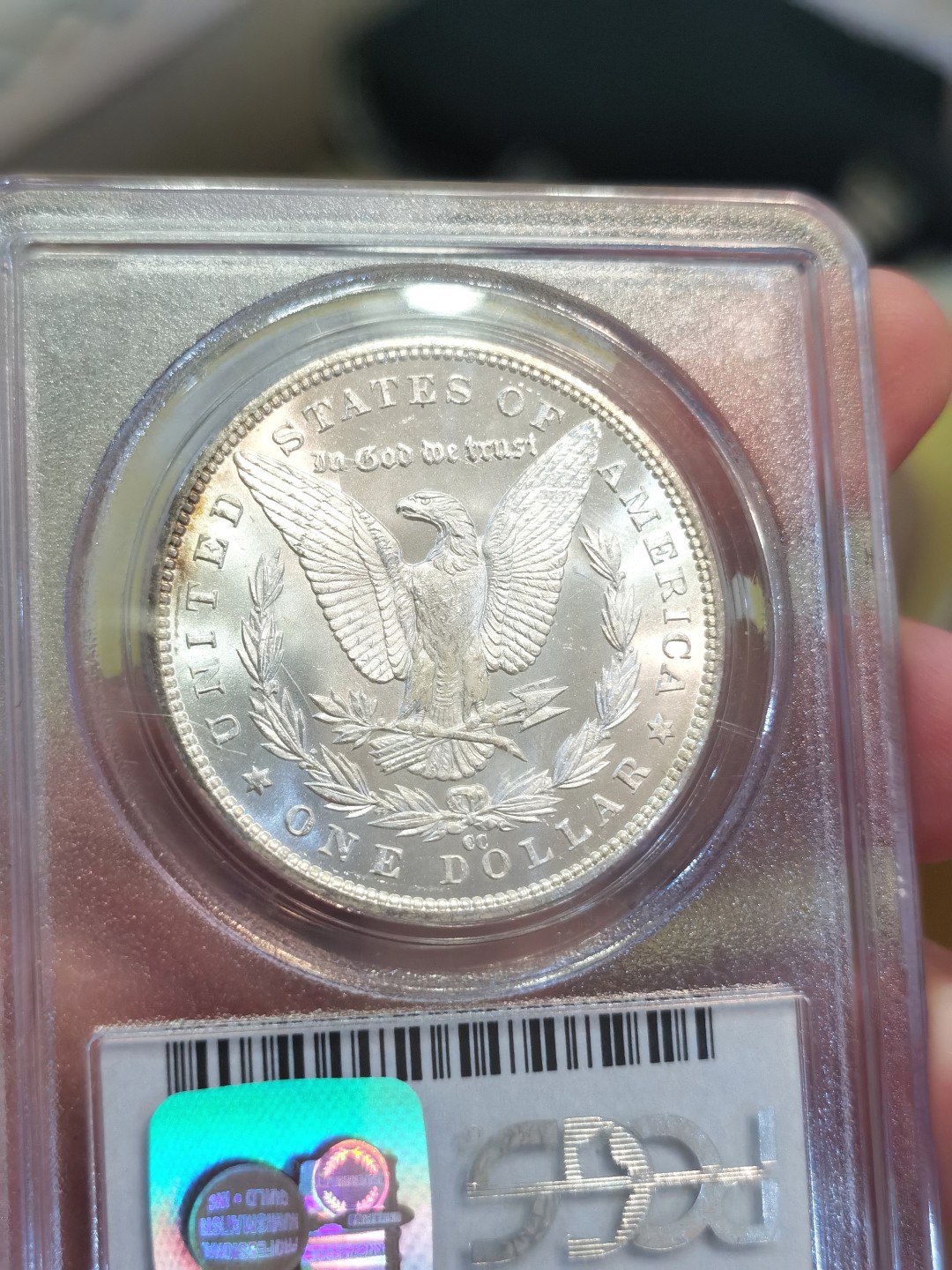 博洋堂世界钱币拍卖第022期（全场包邮） PCGS MS65 美国1883年CC厂摩根大银币 稀少卡森厂 丝滑底板 完美状态 2月份ha同分刚刚成交840美金不含邮费 