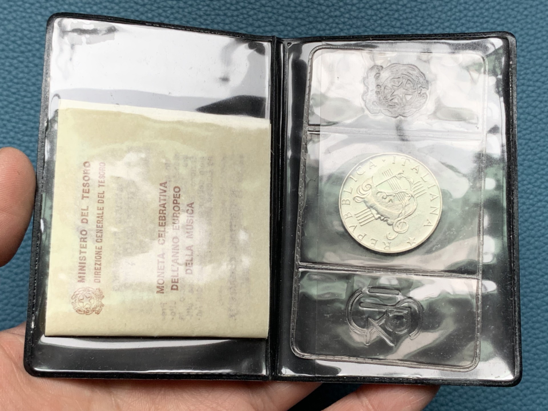 《竞宝斋》第151场-周日，周一，周四 3场 (全场包邮) 意大利1985年 欧洲音乐节 500里拉 银币