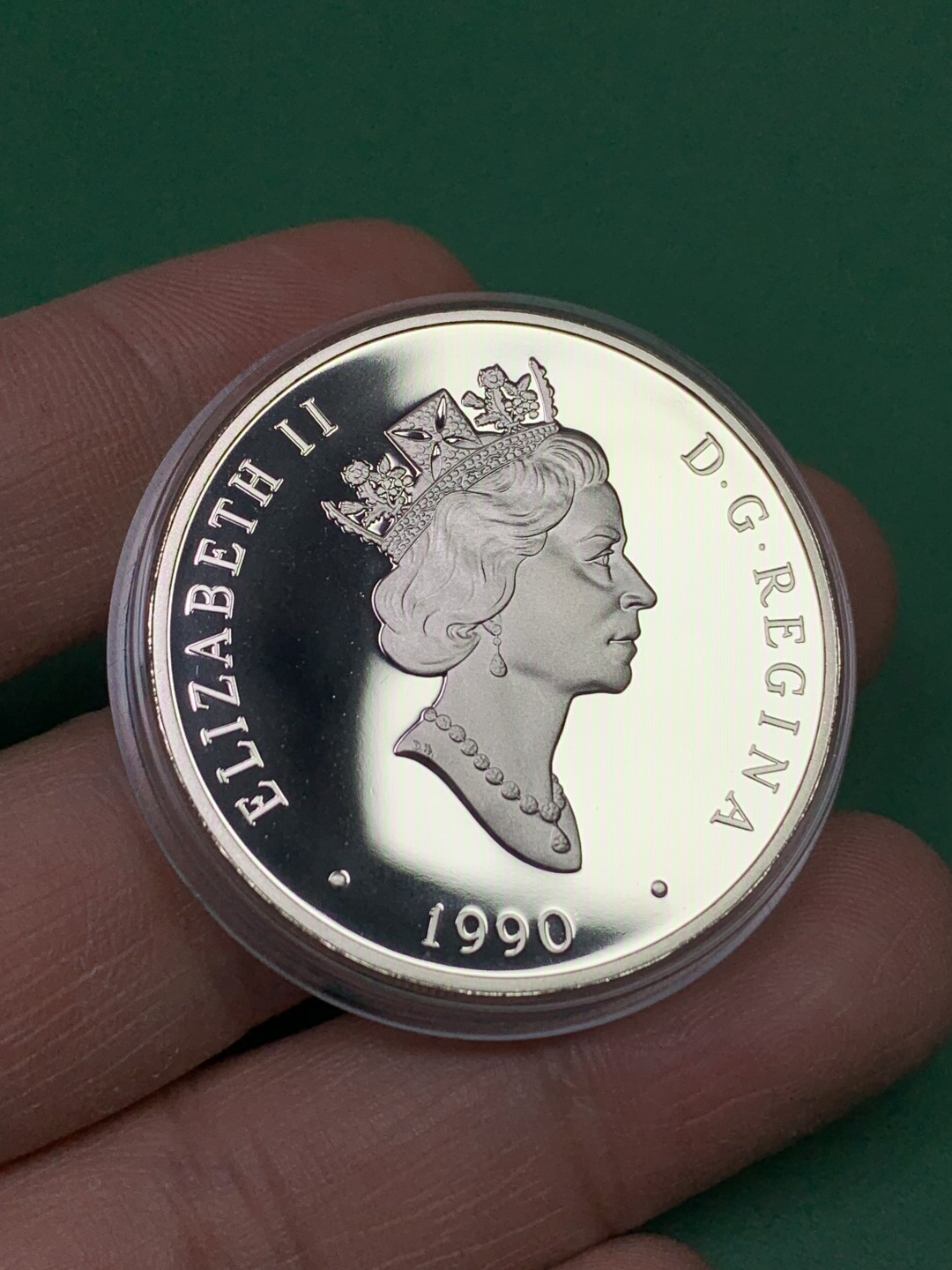 《竞宝斋》第151场-周日，周一，周四 3场 (全场包邮) 原盒 加拿大1990年 飞机系列20美元 镀金大银币 31.1克