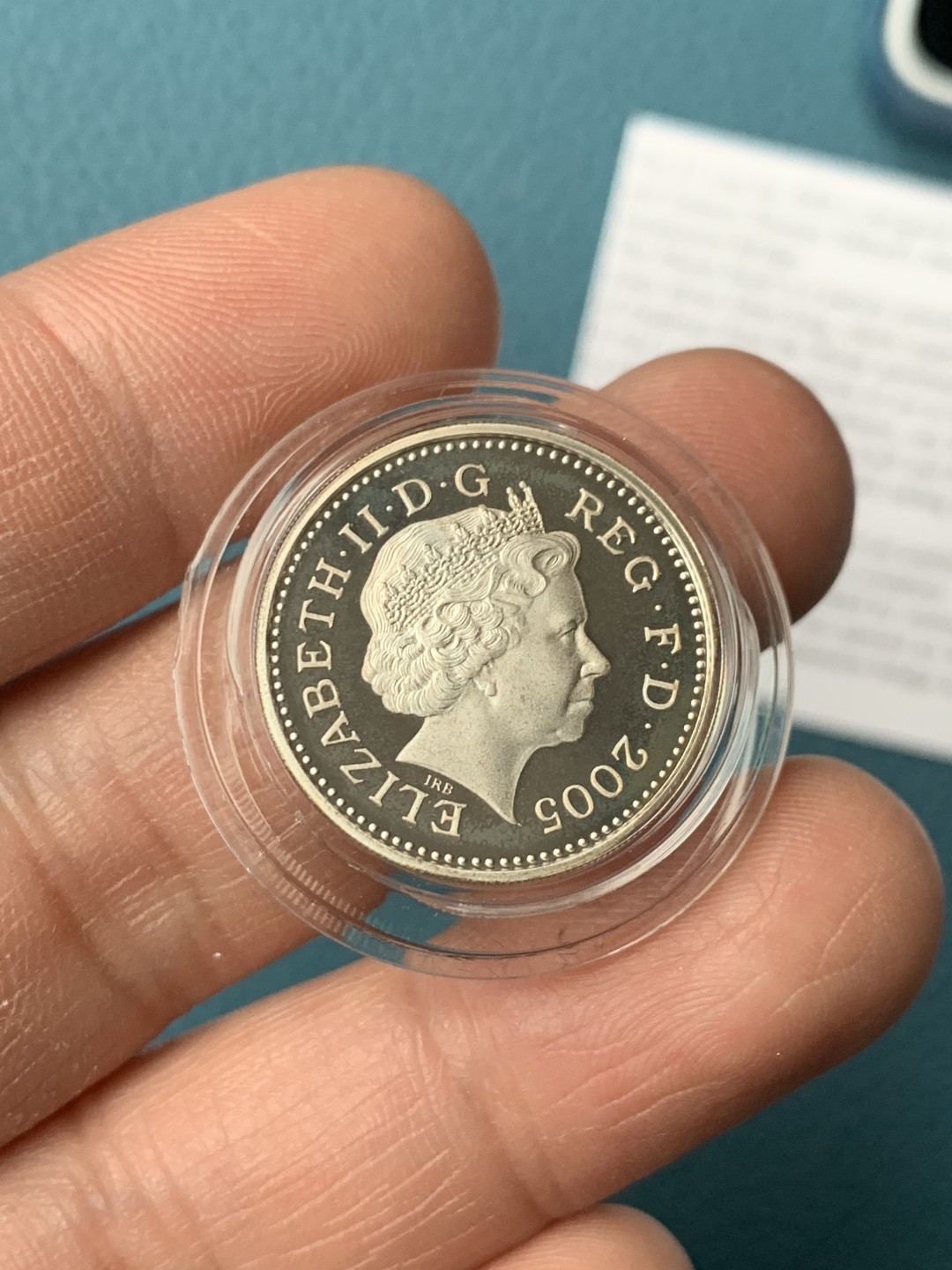 《竞宝斋》第151场-周日，周一，周四 3场 (全场包邮) 原盒证书 英国2005年 1镑 精制银币