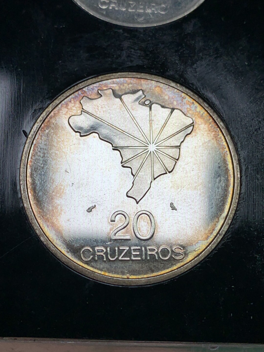 《竞宝斋》第151场-周日，周一，周四 3场 (全场包邮) 巴西 1972年 1克鲁泽 和20克鲁泽银币 一对