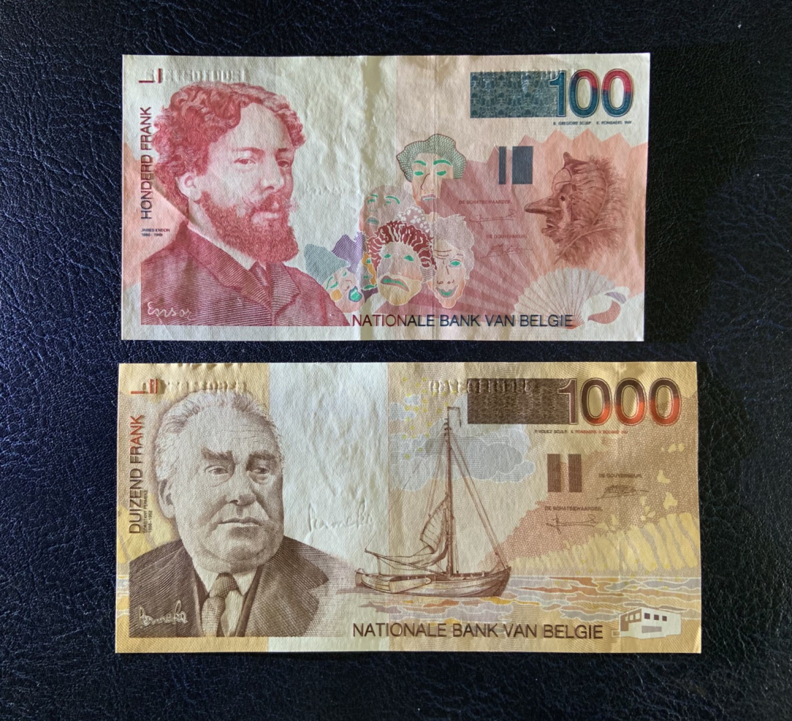 收藏联盟Quantum Auction 第248期拍卖 比利时1997年100和1000法郎 品相AU