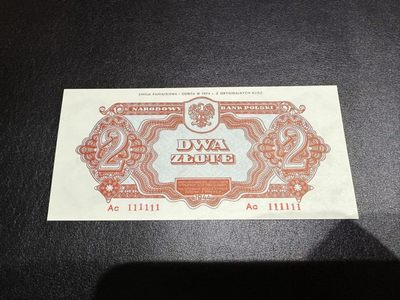 《外钞收藏家》第二百六十期（连拍第五场） - 1944年波兰2面额 全同号 全新UNC