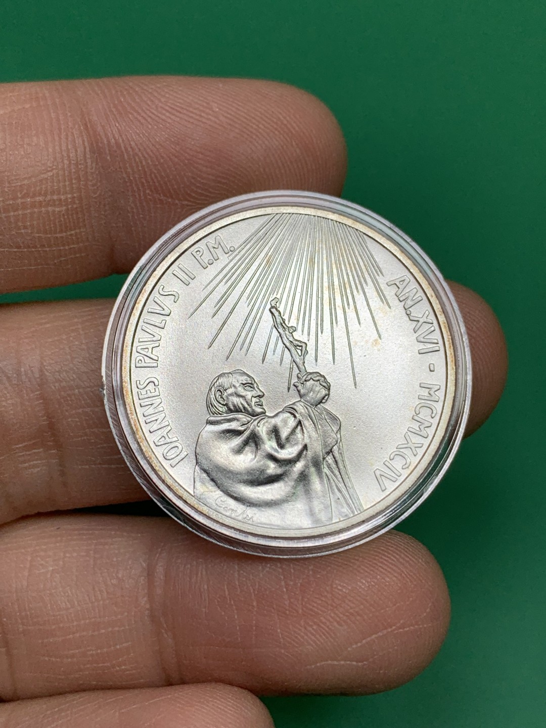 《竞宝斋》第151场-周日，周一，周四 3场 (全场包邮) 原盒 梵蒂冈1994年 耶稣降生 500里拉 银币 少见品种