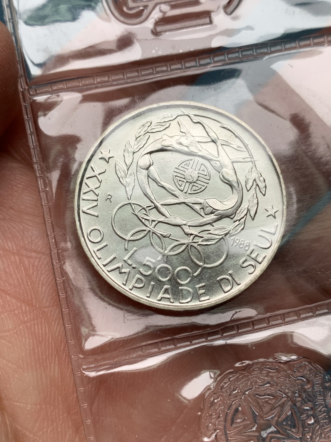 《竞宝斋》第151场-周日，周一，周四 3场 (全场包邮) 意大利1988年 奥运纪念 500里拉银币