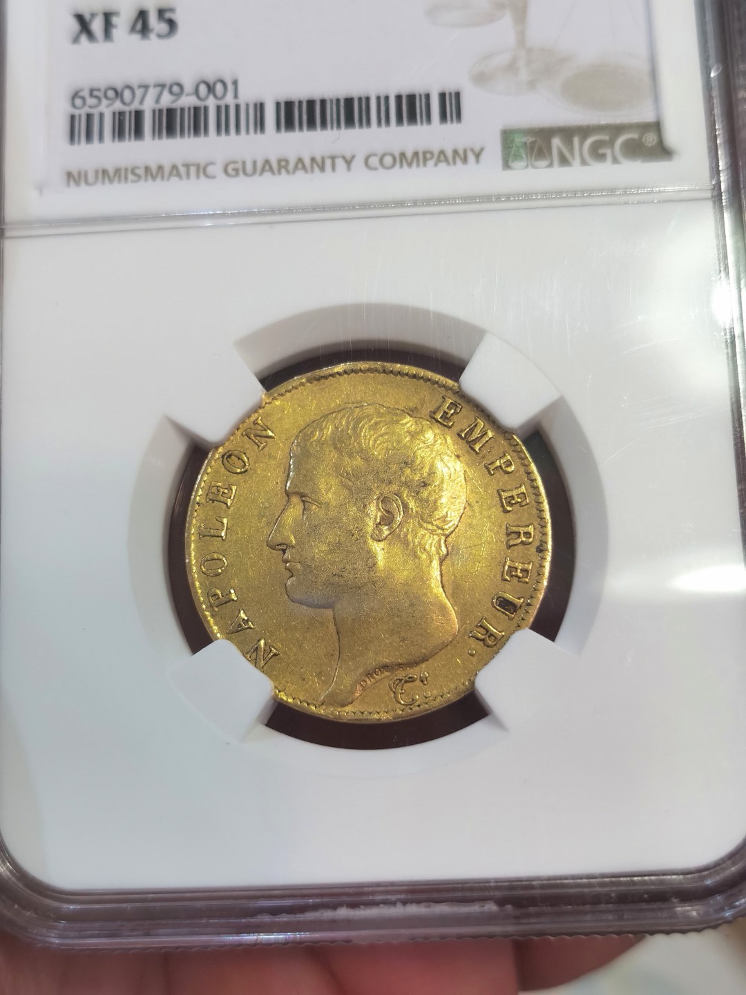 博洋堂世界钱币拍卖第022期（全场包邮） NGC XF45 1806年法国拿破仑40法郎金币 法兰西共和国配无桂冠皇帝版，相对少一些的版本，中规中矩的流通品相