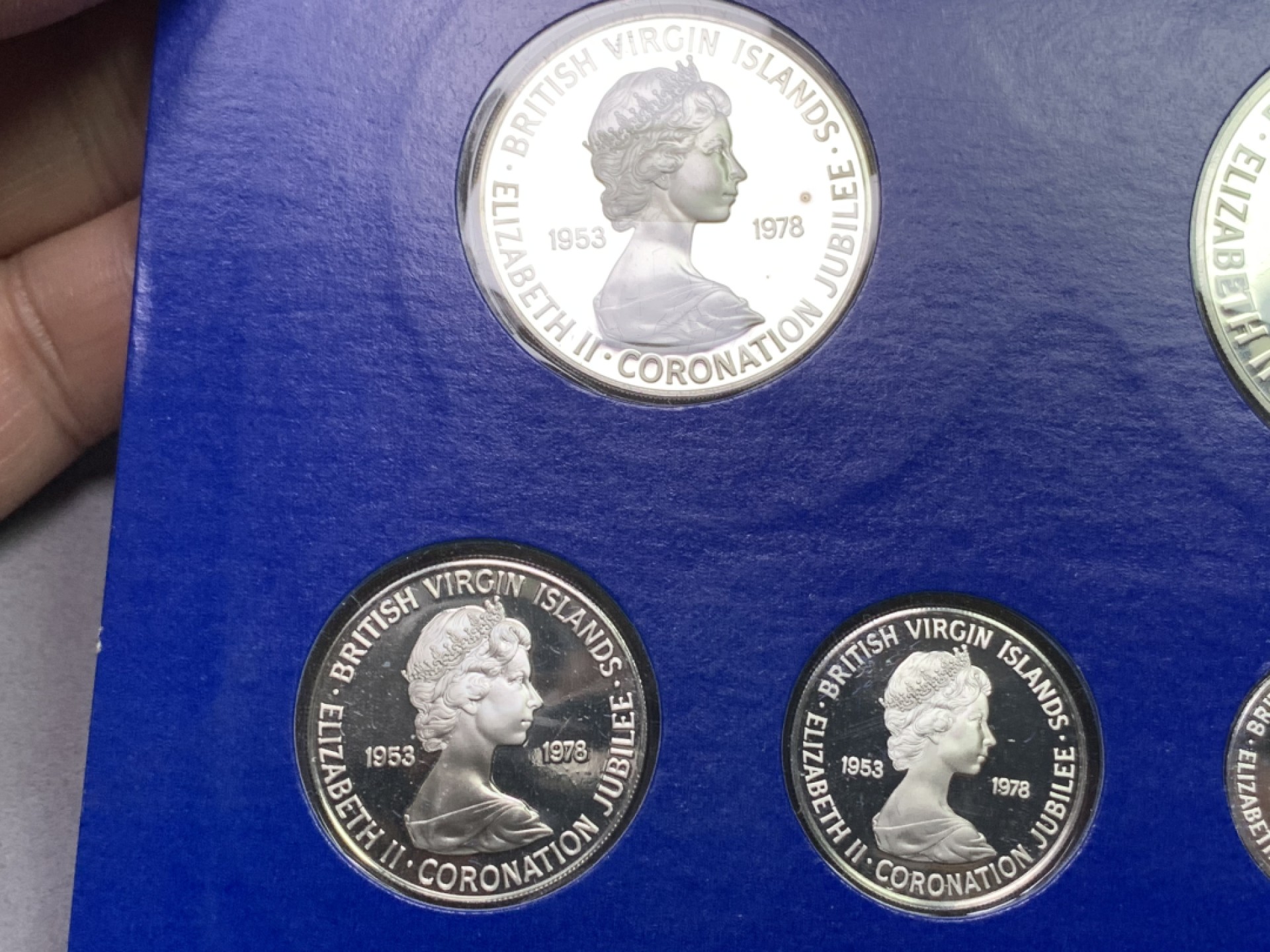 《竞宝斋》第151场-周日，周一，周四 3场 (全场包邮) 原盒 维京群岛1978年 六枚套 精制银币 非常漂亮