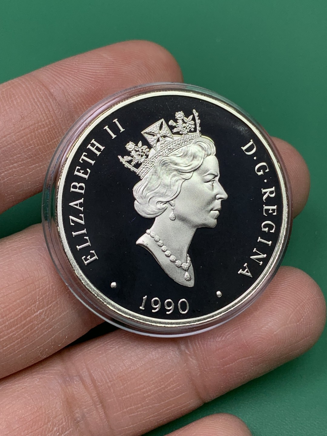 《竞宝斋》第151场-周日，周一，周四 3场 (全场包邮) 原盒 加拿大1990年 飞机系列20美元 镀金大银币 31.1克