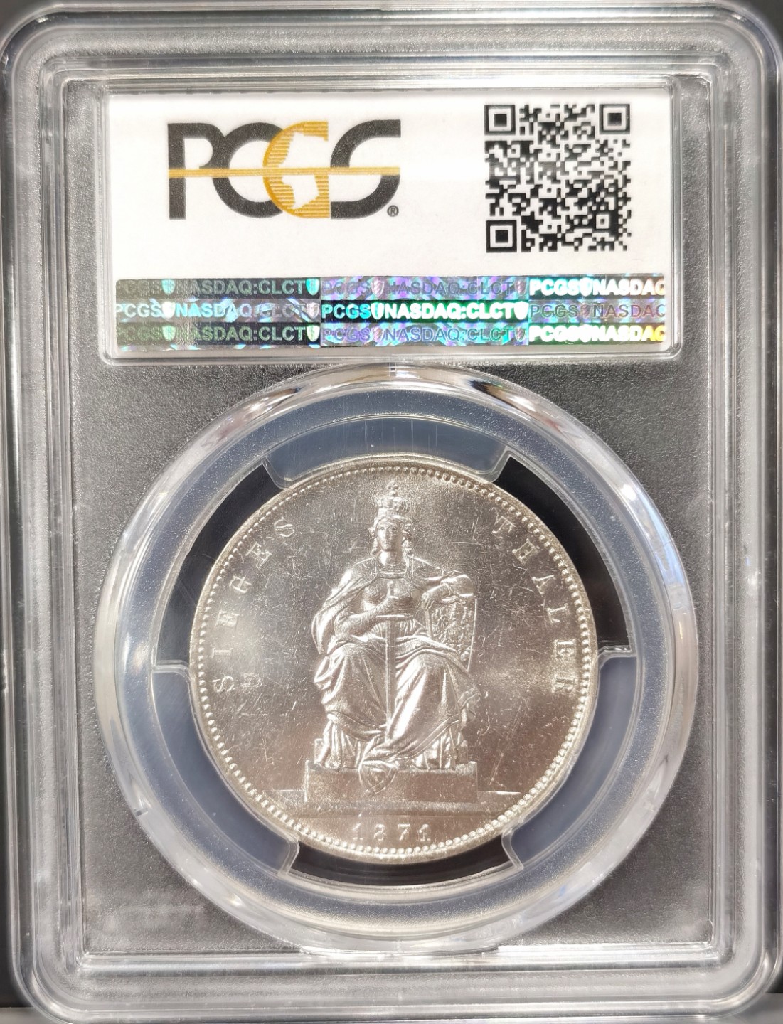博洋堂世界钱币拍卖第022期（全场包邮） PCGS MS62 德国普鲁士1871年胜利泰勒 有PL感觉