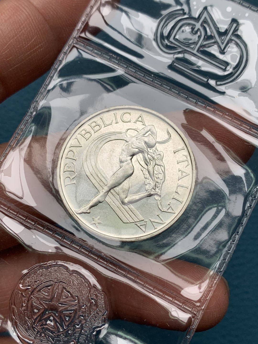 《竞宝斋》第151场-周日，周一，周四 3场 (全场包邮) 意大利1987年 亚特兰大奥运纪念 500里拉银币