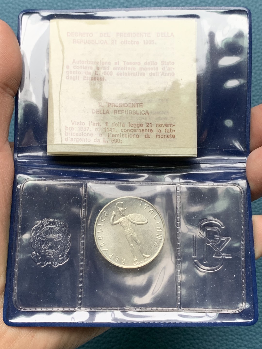 《竞宝斋》第151场-周日，周一，周四 3场 (全场包邮) 意大利1985年 天马 500里拉银币