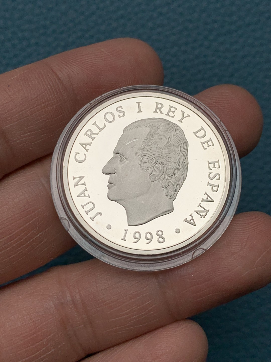 《竞宝斋》第151场-周日，周一，周四 3场 (全场包邮) 木盒证书 西班牙1998年 大帆船1000比塞塔精制银币