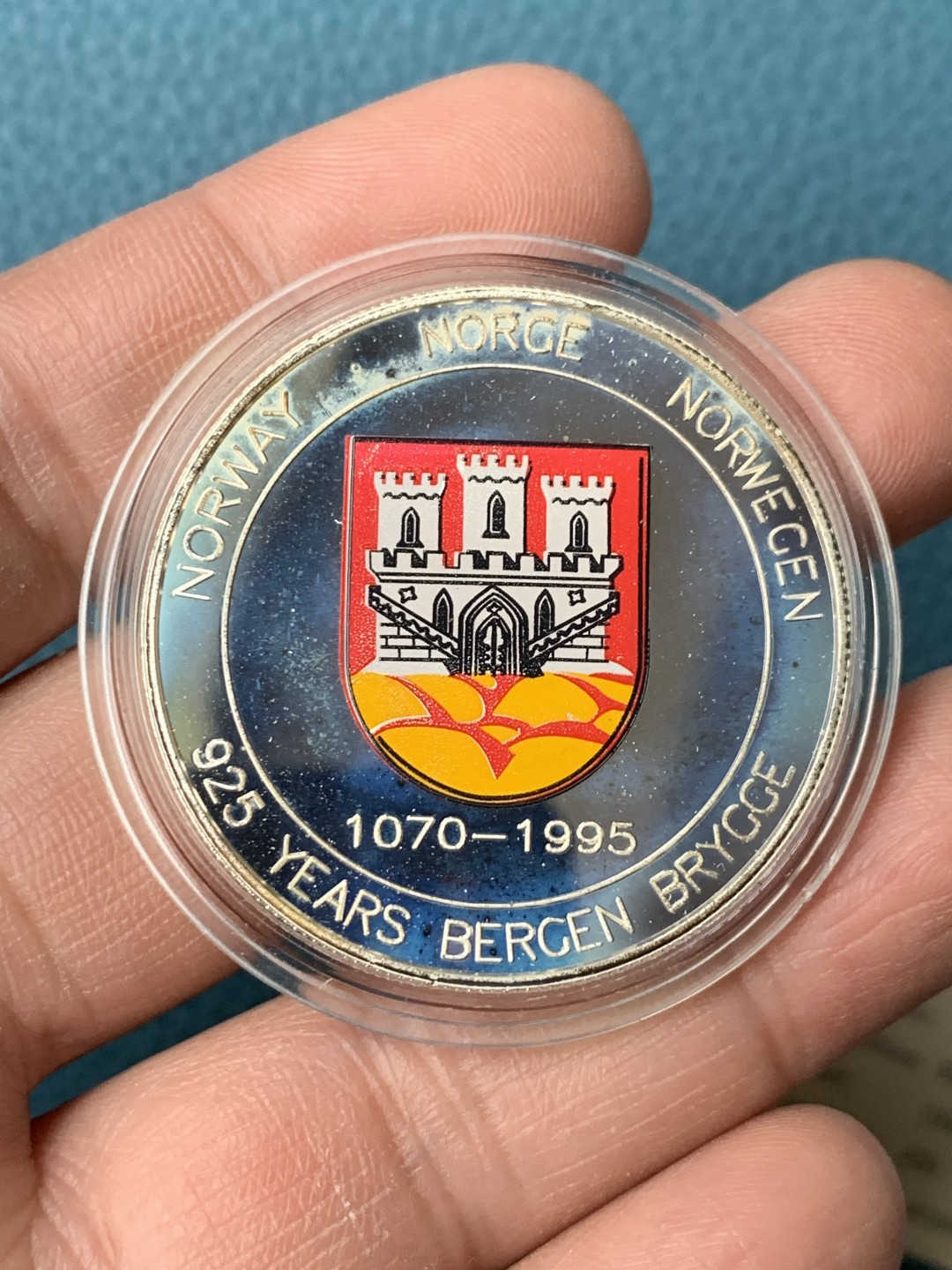 《竞宝斋》第151场-周日，周一，周四 3场 (全场包邮) 木盒 挪威1994年 大帆船20艾古 精制彩色大银币 非常稀少