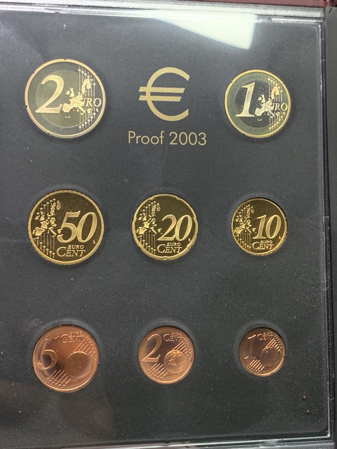 《竞宝斋》第151场-周日，周一，周四 3场 (全场包邮) 原盒 奥地利2003年 欧元八枚套 精制币 非常罕见