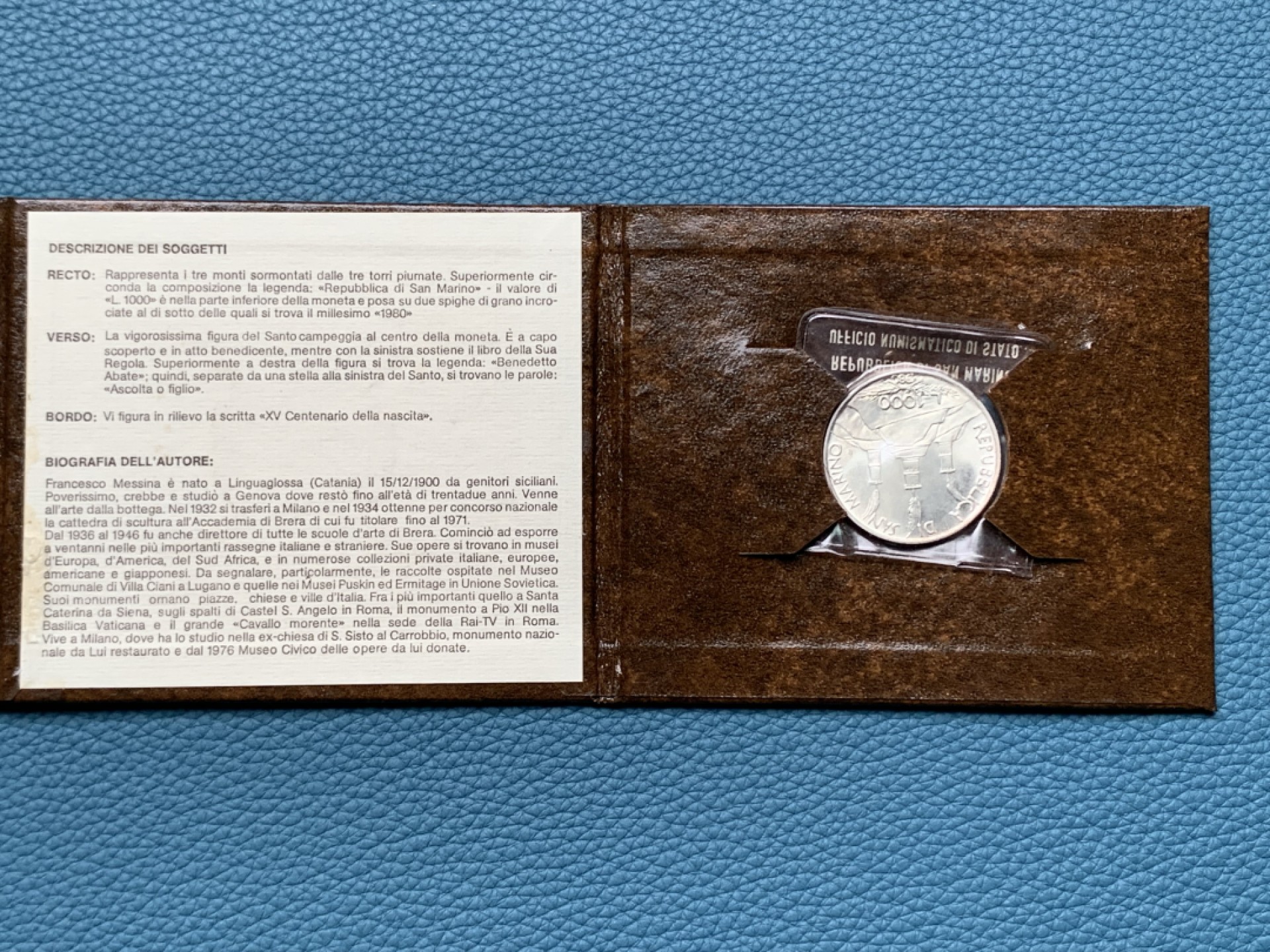 《竞宝斋》第151场-周日，周一，周四 3场 (全场包邮) 卡装 圣马力诺1980年 1000里拉