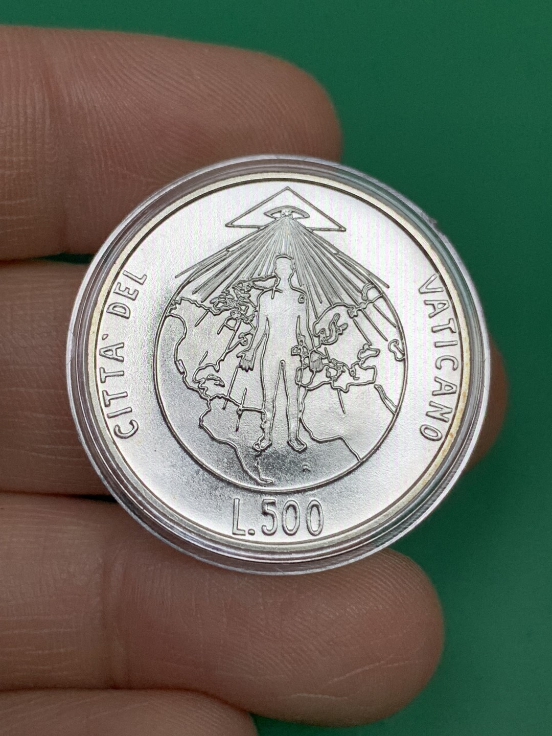 《竞宝斋》第151场-周日，周一，周四 3场 (全场包邮) 原盒 梵蒂冈1994年 耶稣降生 500里拉 银币 少见品种