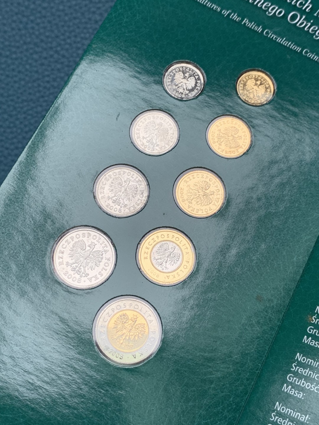 《竞宝斋》第151场-周日，周一，周四 3场 (全场包邮) 波兰2008年迷你珍珠币套装，BU品质，小巧玲珑稀见