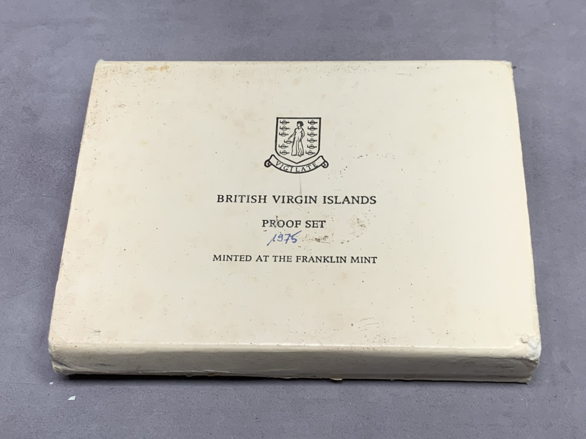 《竞宝斋》第151场-周日，周一，周四 3场 (全场包邮) 原盒 维京群岛1975年 六枚套 精制币 其中最大一枚是银币