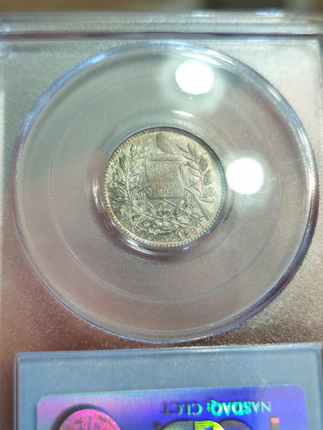 博洋堂世界钱币拍卖第022期（全场包邮） PCGS MS65 危地马拉1899年1Real银币 PCGS第二名