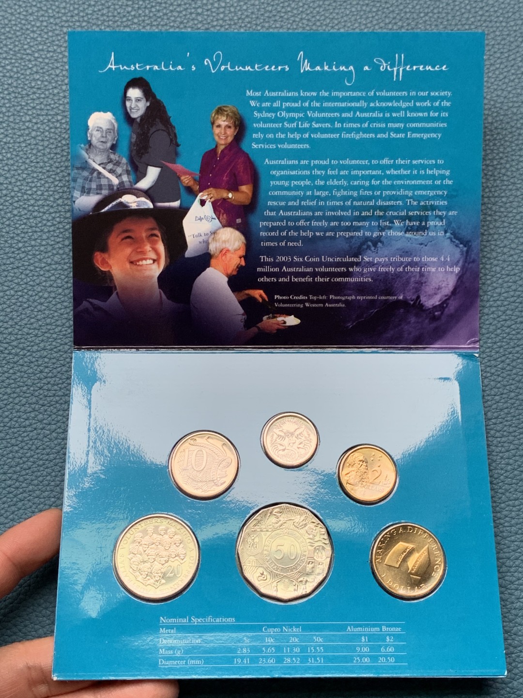 《竞宝斋》第151场-周日，周一，周四 3场 (全场包邮) 卡装 澳大利亚2003年 不同面值六枚套  少见