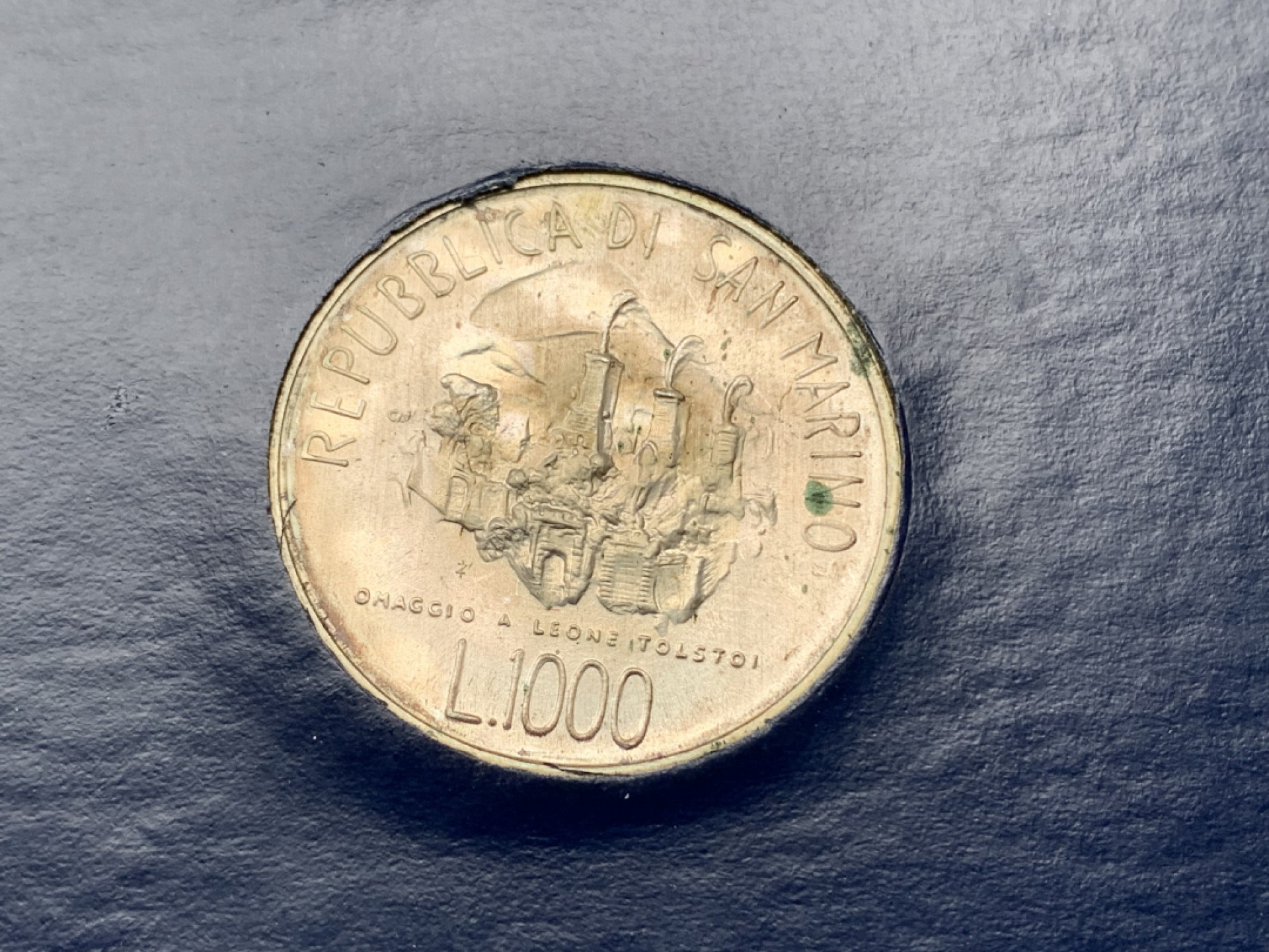 《竞宝斋》第151场-周日，周一，周四 3场 (全场包邮) 卡装 圣马力诺1978年 一百五十周年生日纪念 1000里拉银币