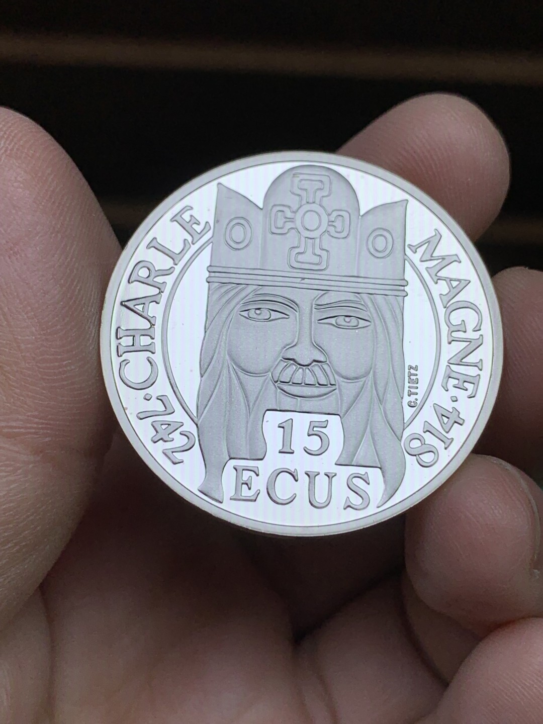 《竞宝斋》第151场-周日，周一，周四 3场 (全场包邮) 法国1990年 100法郎 精制大银币