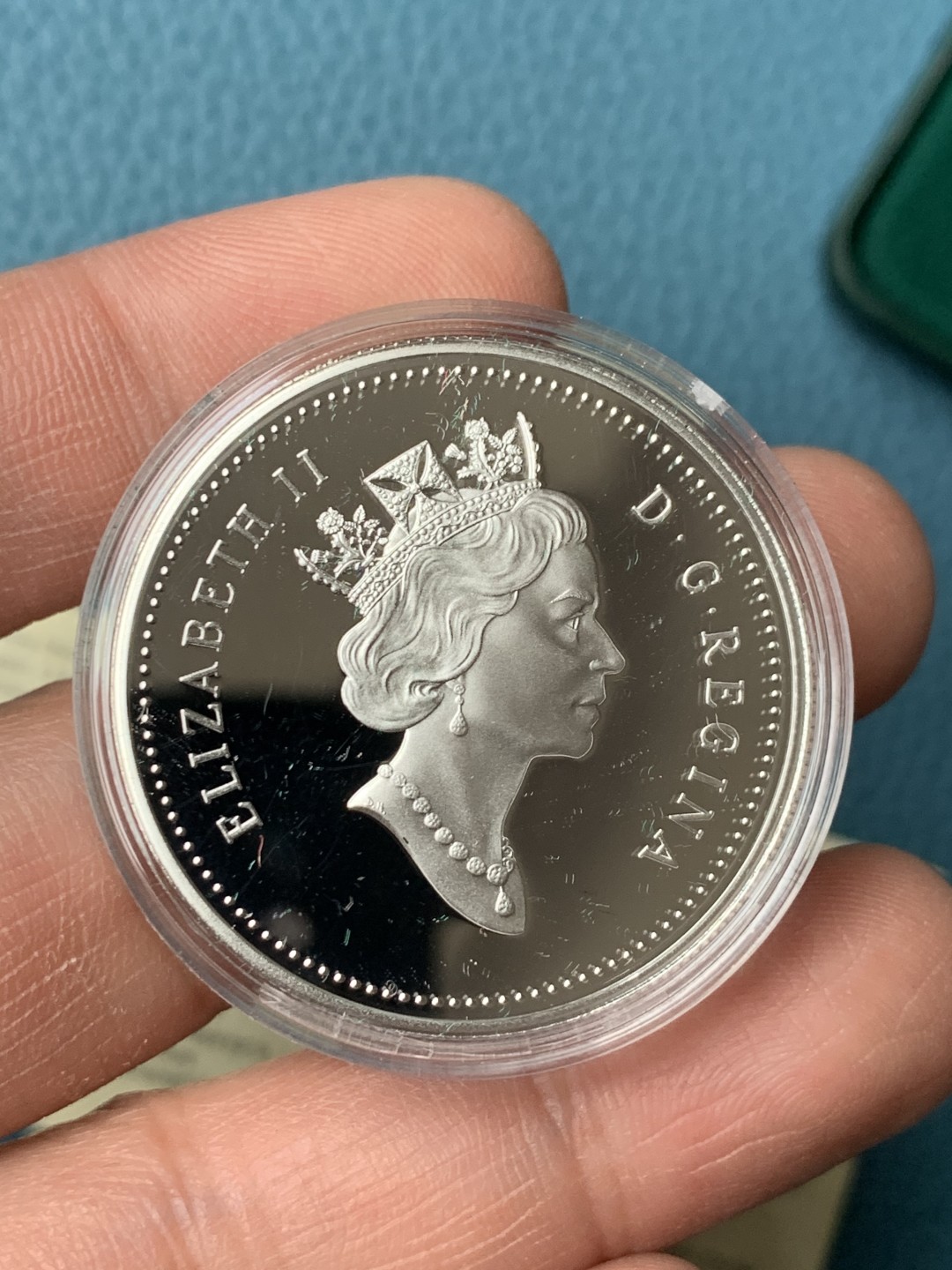 《竞宝斋》第151场-周日，周一，周四 3场 (全场包邮) 原盒 加拿大1999年 大帆船1元 精制大银币