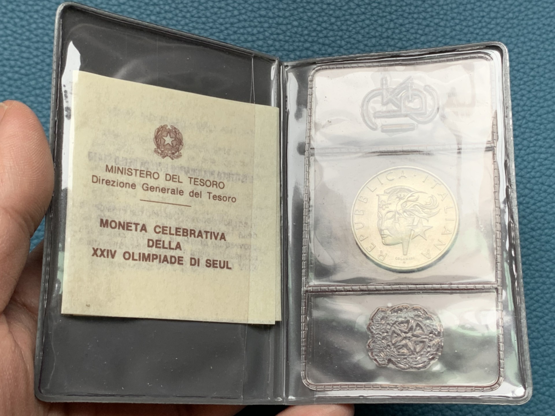 《竞宝斋》第151场-周日，周一，周四 3场 (全场包邮) 意大利1988年 奥运纪念 500里拉银币