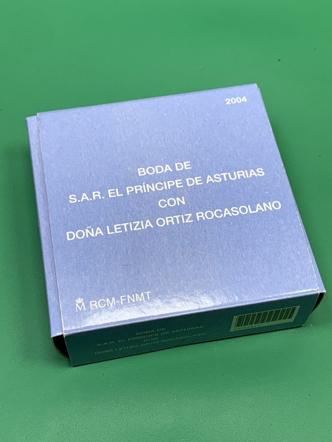 《竞宝斋》第151场-周日，周一，周四 3场 (全场包邮) 原盒 西班牙2004年 费利佩结婚纪念 10欧元精制大银币 27克 92.5%银