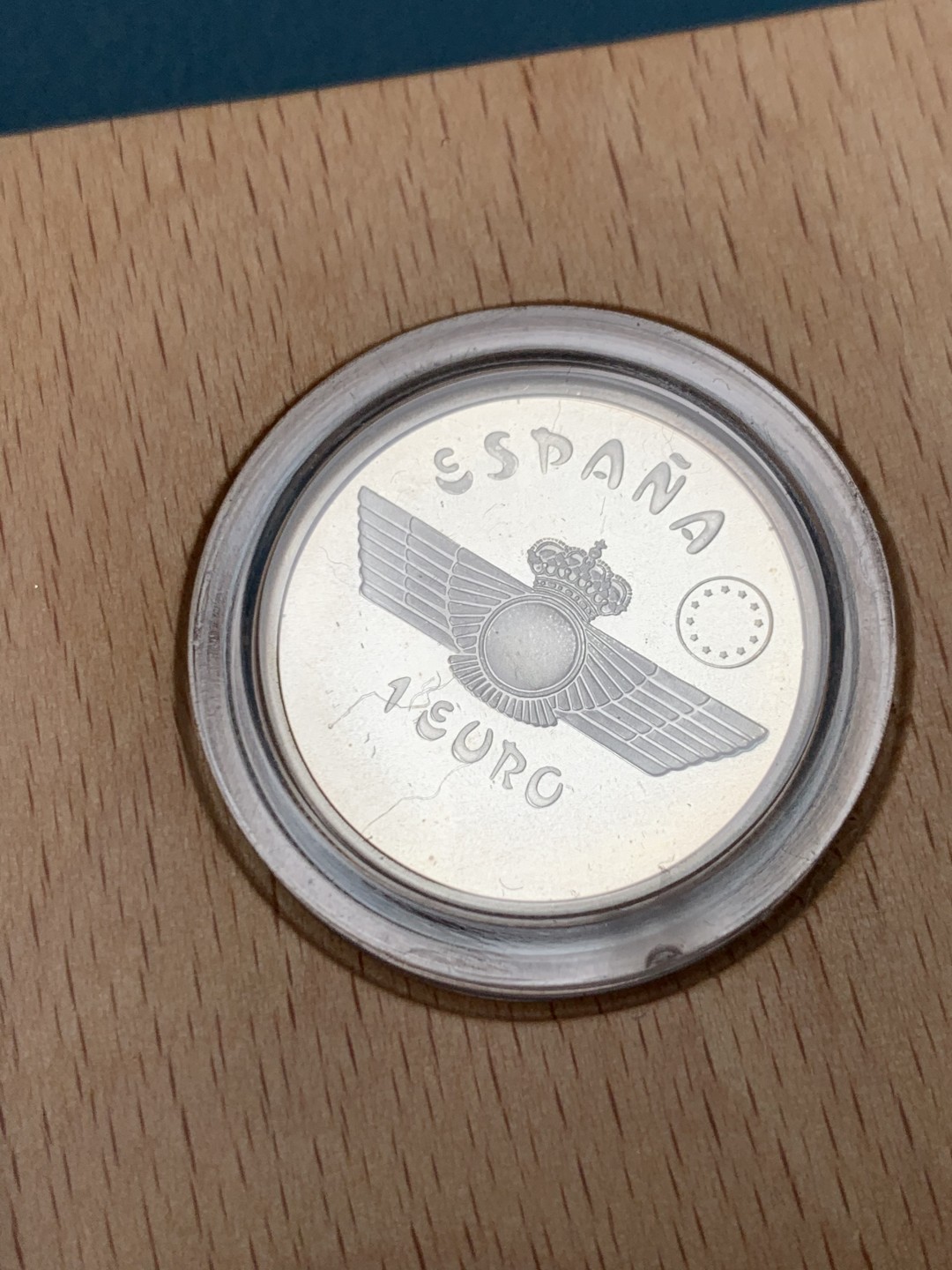 《竞宝斋》第151场-周日，周一，周四 3场 (全场包邮) 原盒 西班牙1997年 飞机系列1艾古精制银币 稀少