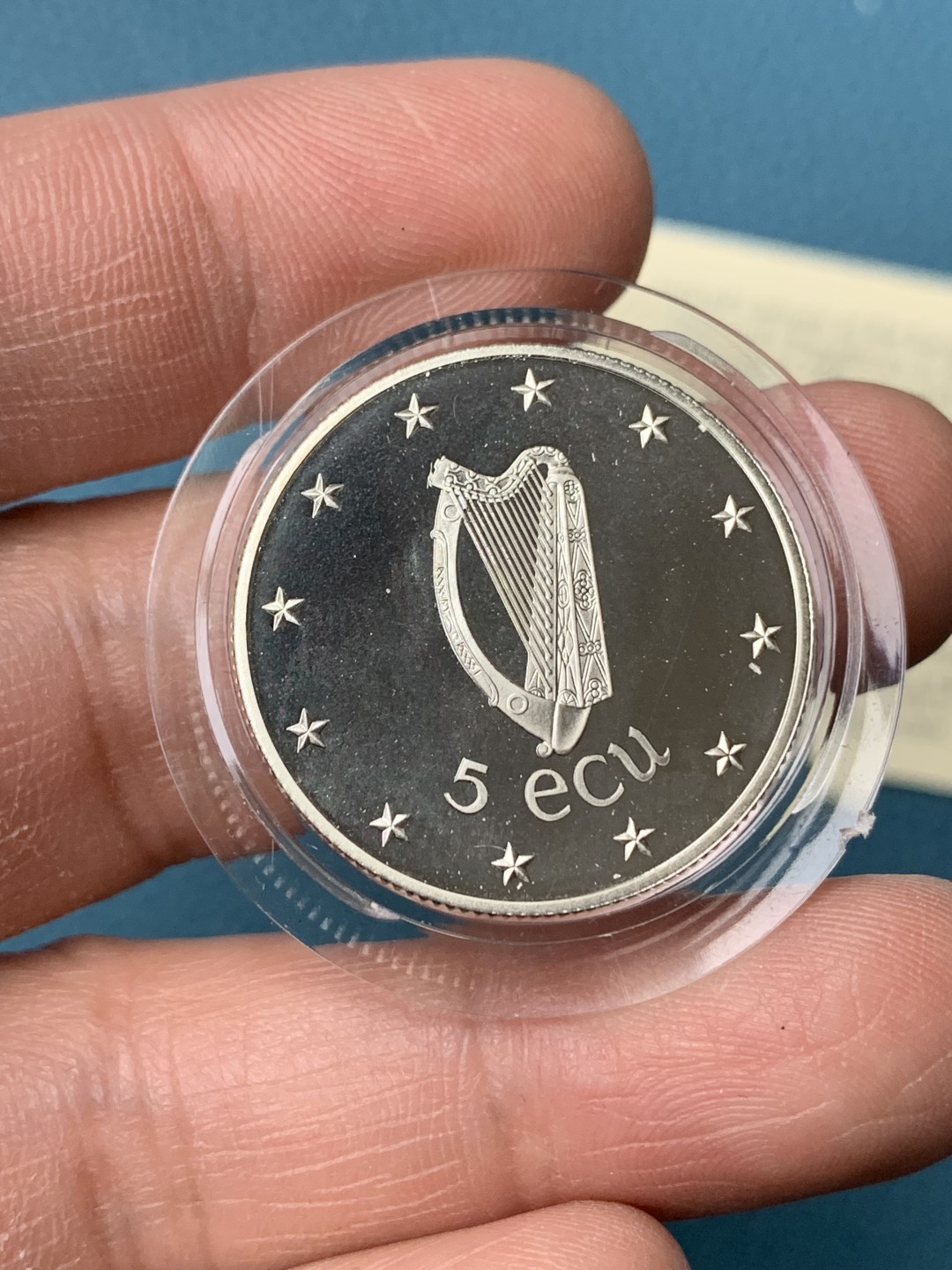 《竞宝斋》第151场-周日，周一，周四 3场 (全场包邮) 原盒 爱尔兰1990年 小鹿5艾古精制大银币