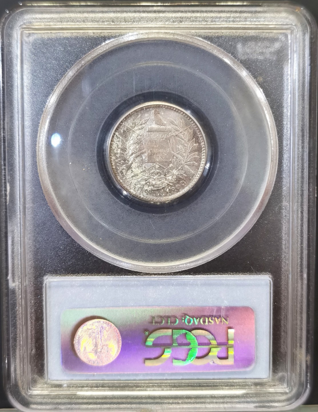 博洋堂世界钱币拍卖第022期（全场包邮） PCGS MS65 危地马拉1899年1Real银币 PCGS第二名