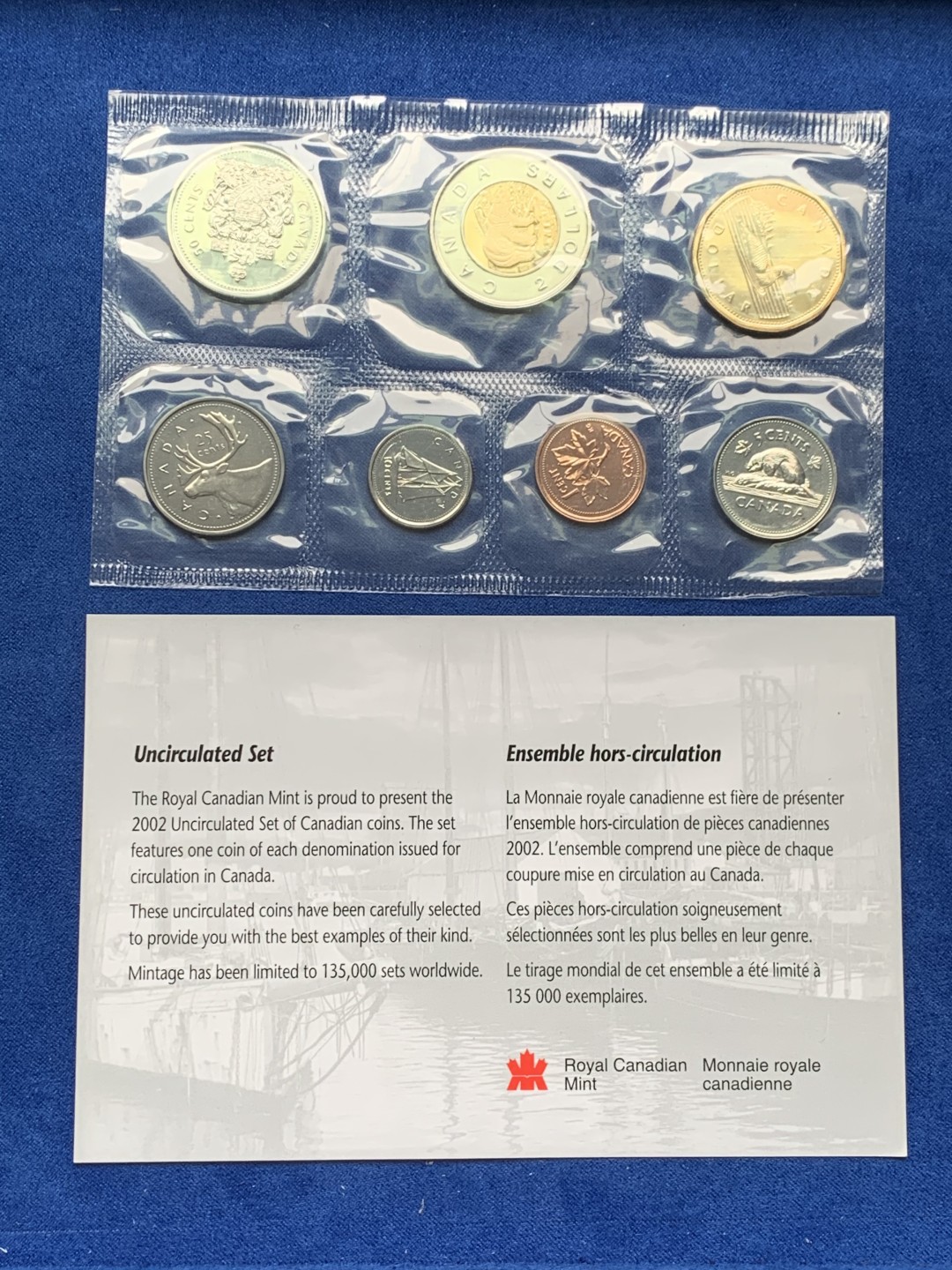 《竞宝斋》第151场-周日，周一，周四 3场 (全场包邮) 卡装 加拿大2002年 七枚套封装套币