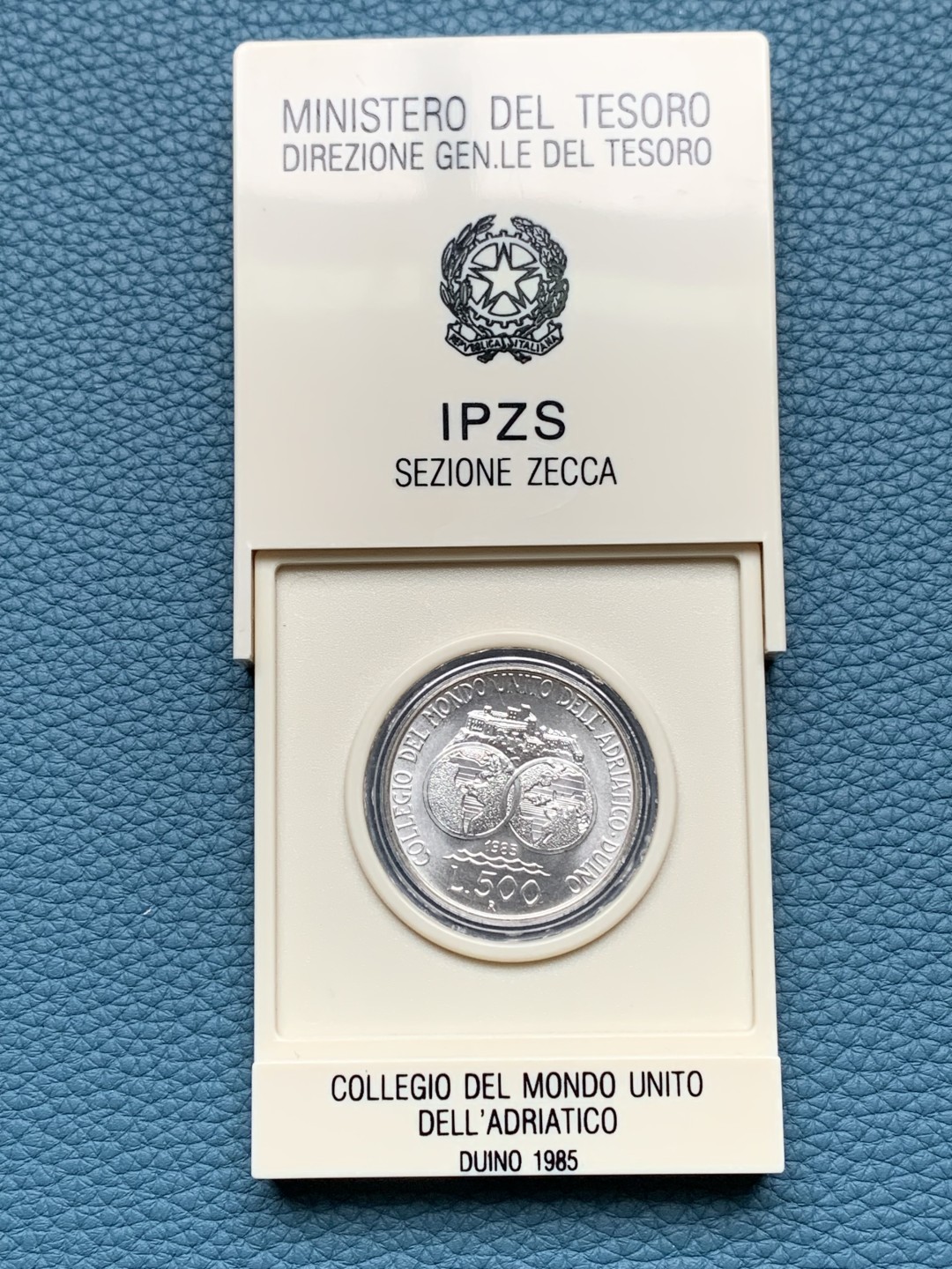 《竞宝斋》第151场-周日，周一，周四 3场 (全场包邮) 意大利1985年 双地球500里拉银币