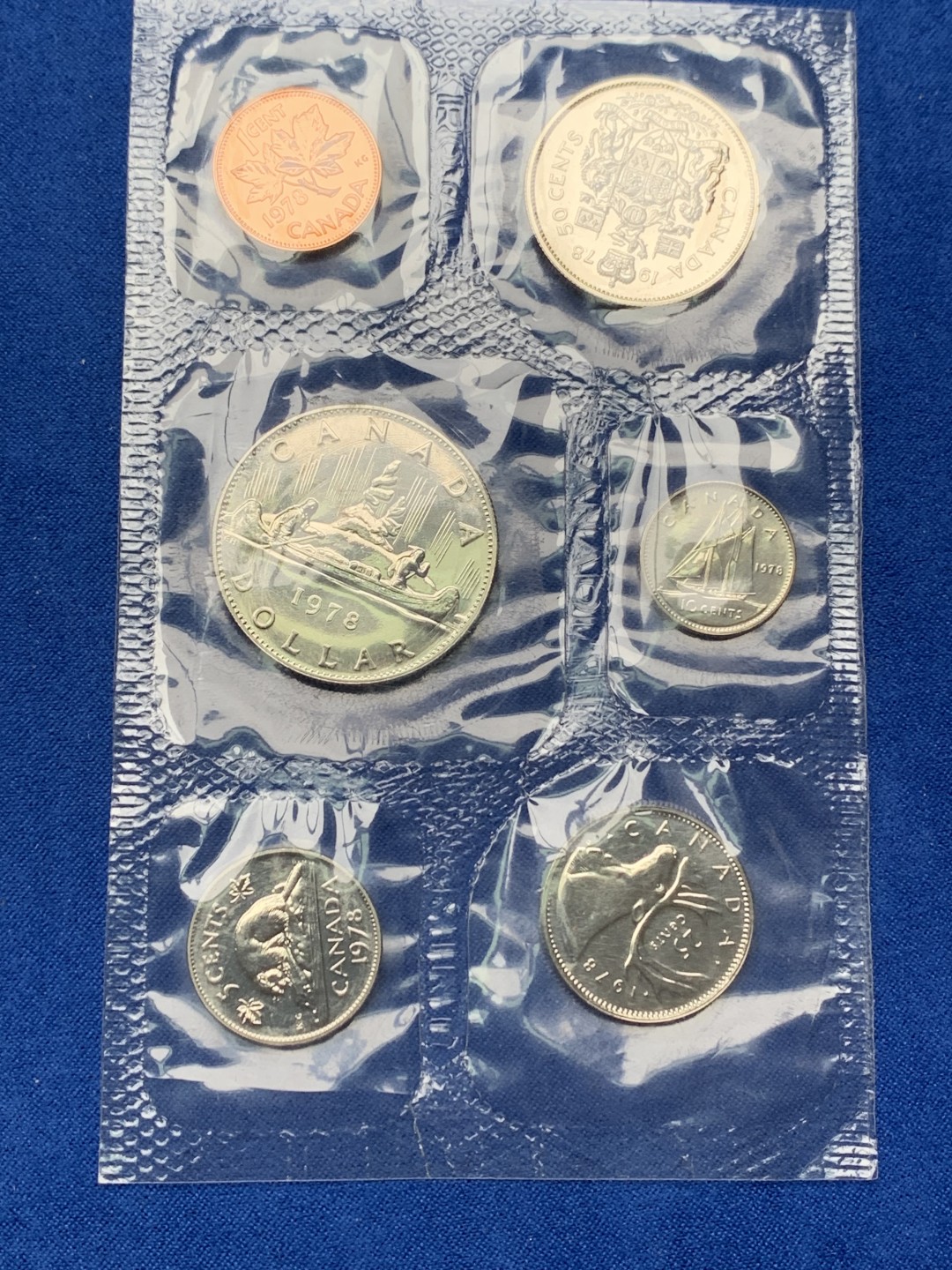 《竞宝斋》第151场-周日，周一，周四 3场 (全场包邮) 加拿大1978年 六枚套不同面值 造币厂封装