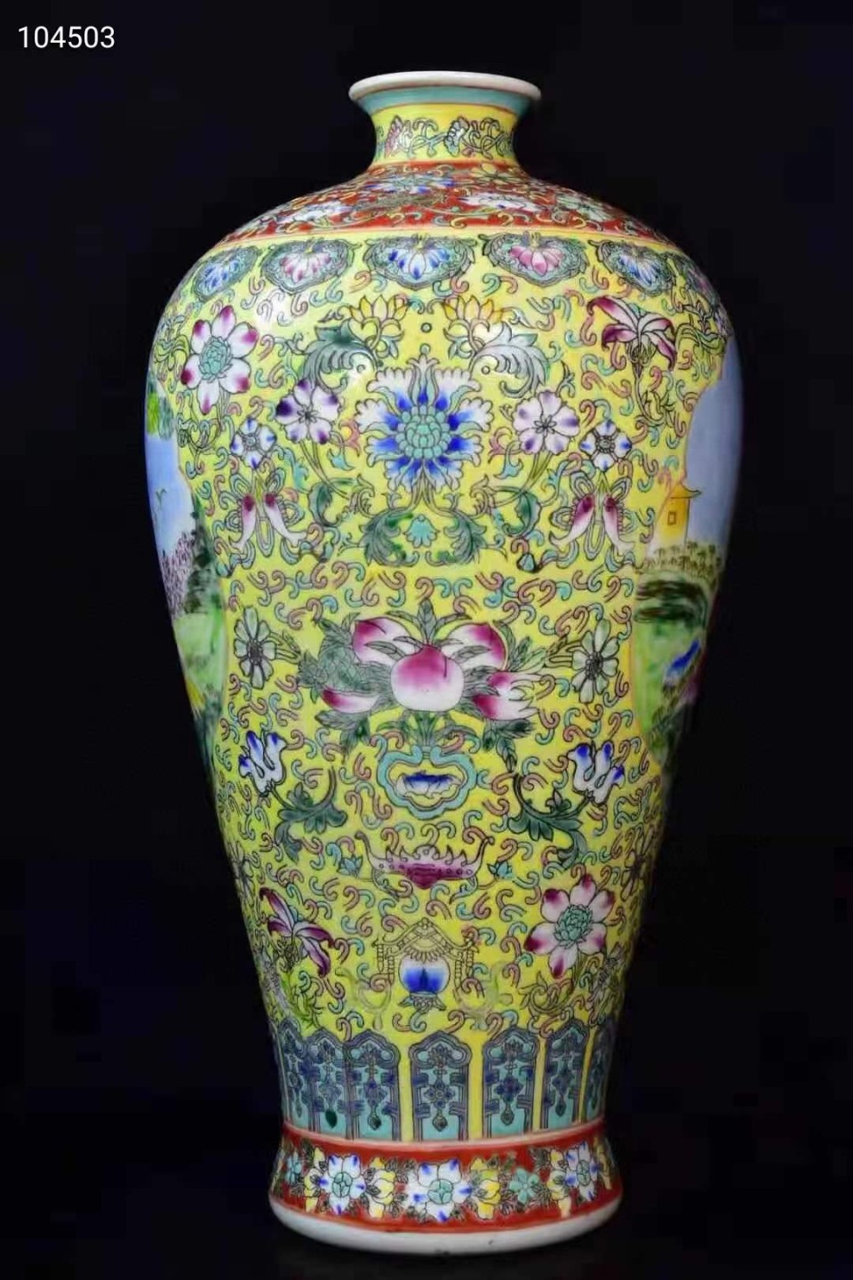 大清雍正珐琅彩人物梅瓶，器型规整精致，画工精细，纯绘画工，，