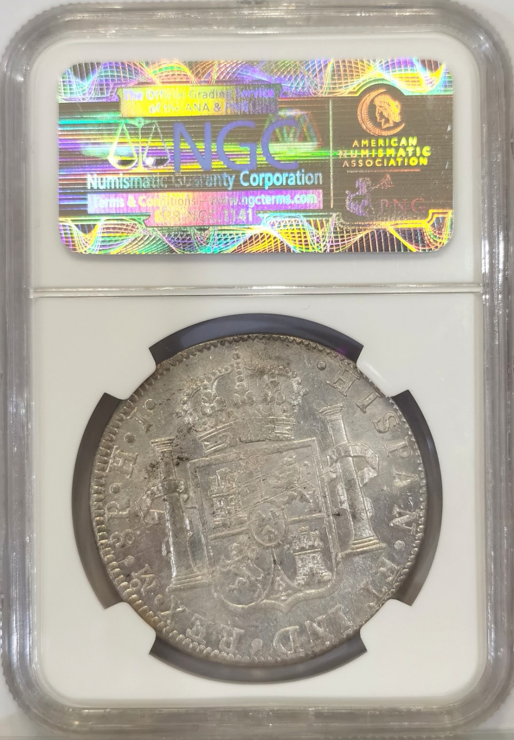 博洋堂世界钱币拍卖第022期（全场包邮） NGC MS61 西属墨西哥1811年斐迪南七世双柱 MO HJ 8里亚尔 过渡版中少见年份 收藏不容错过