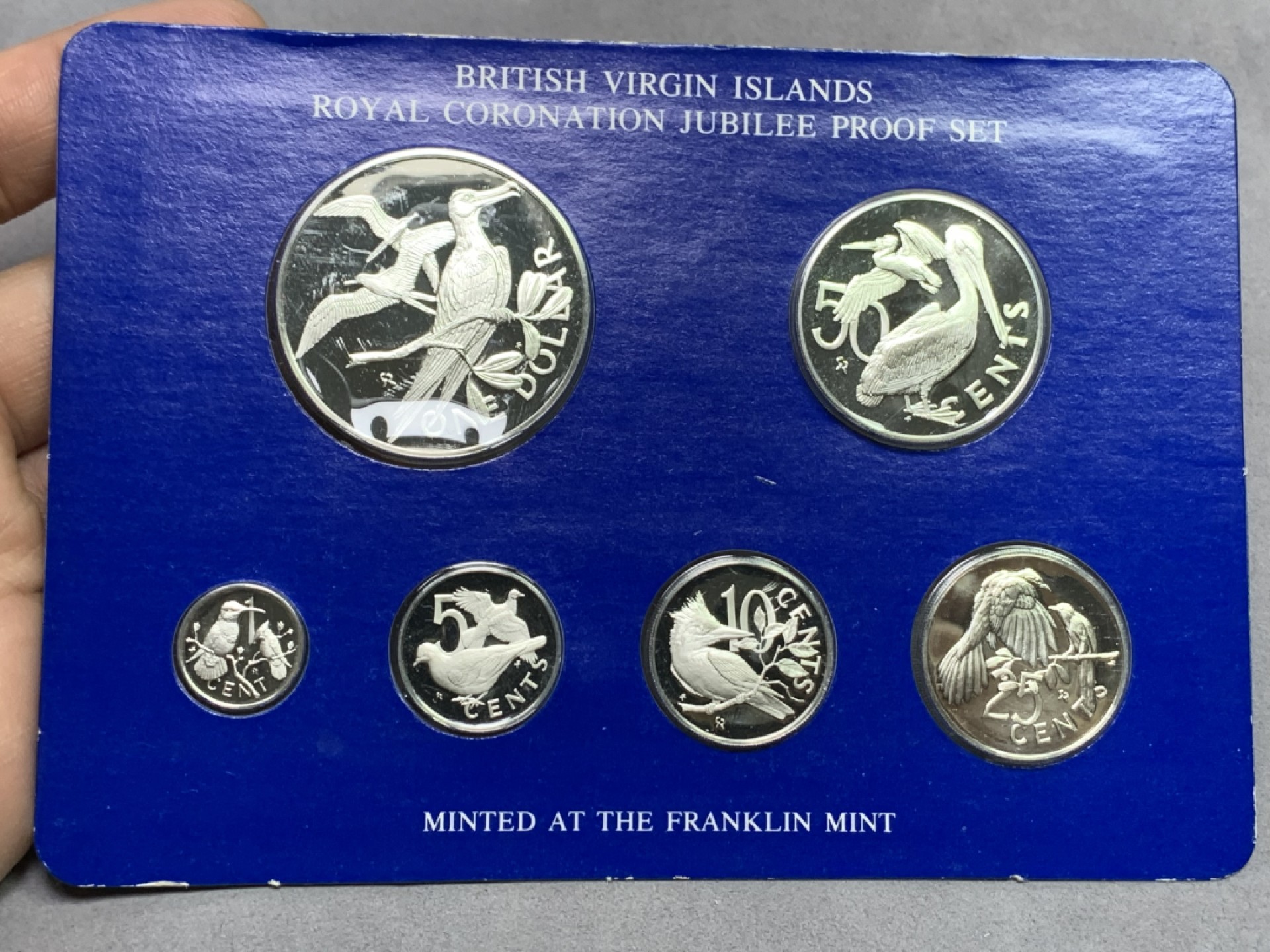 《竞宝斋》第151场-周日，周一，周四 3场 (全场包邮) 原盒 维京群岛1978年 六枚套 精制银币 非常漂亮