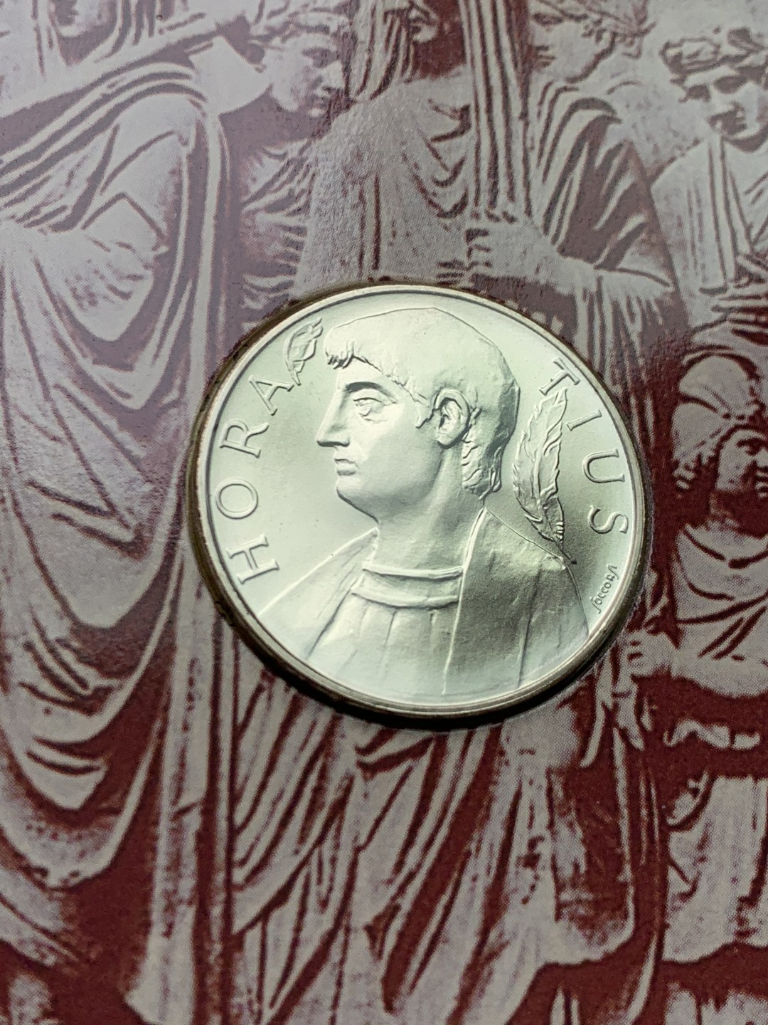 《竞宝斋》第151场-周日，周一，周四 3场 (全场包邮) 意大利1993年，赫拉斯500里拉纪念银币，原册自带说明