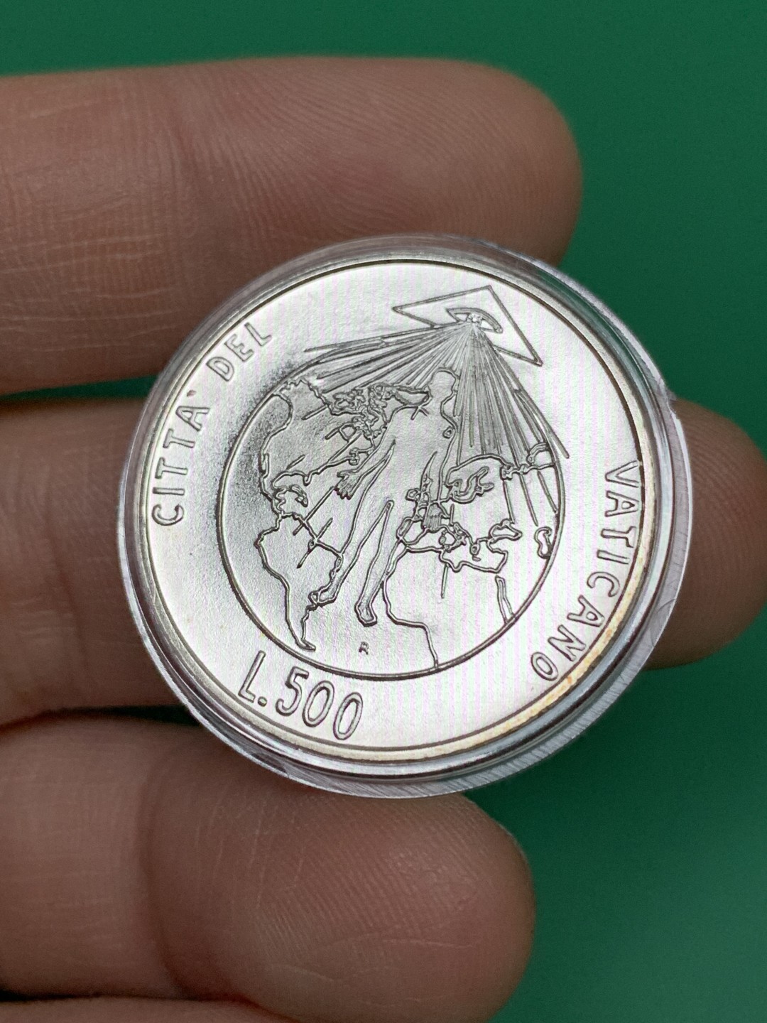 《竞宝斋》第151场-周日，周一，周四 3场 (全场包邮) 原盒 梵蒂冈1994年 耶稣降生 500里拉 银币 少见品种