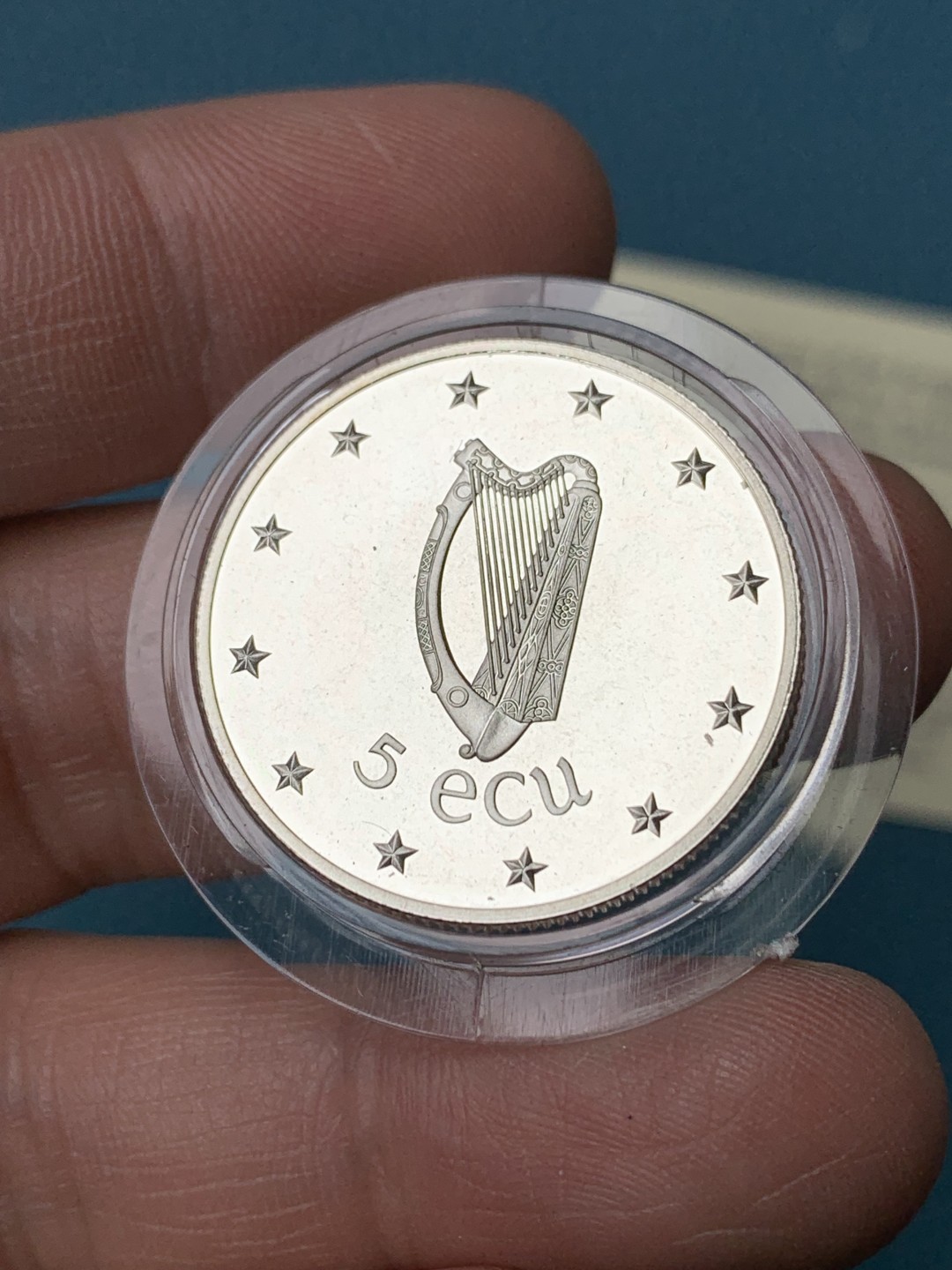 《竞宝斋》第151场-周日，周一，周四 3场 (全场包邮) 原盒 爱尔兰1990年 小鹿5艾古精制大银币